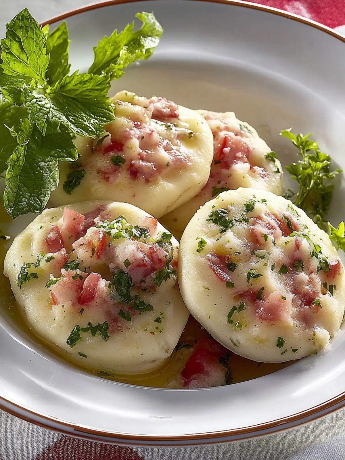 Böhmische Knödel mit Speck-Petersilien-Butter