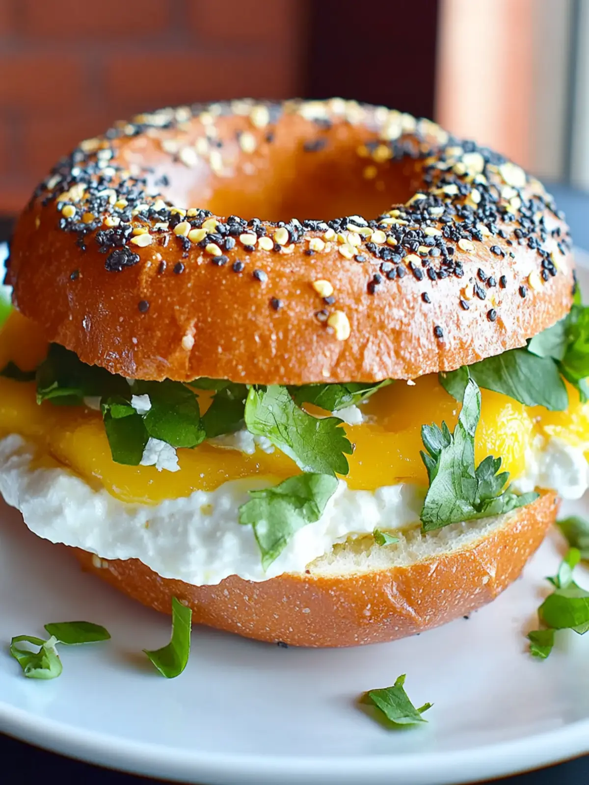 Alles-Bagel-Frühstücks-Sandwich