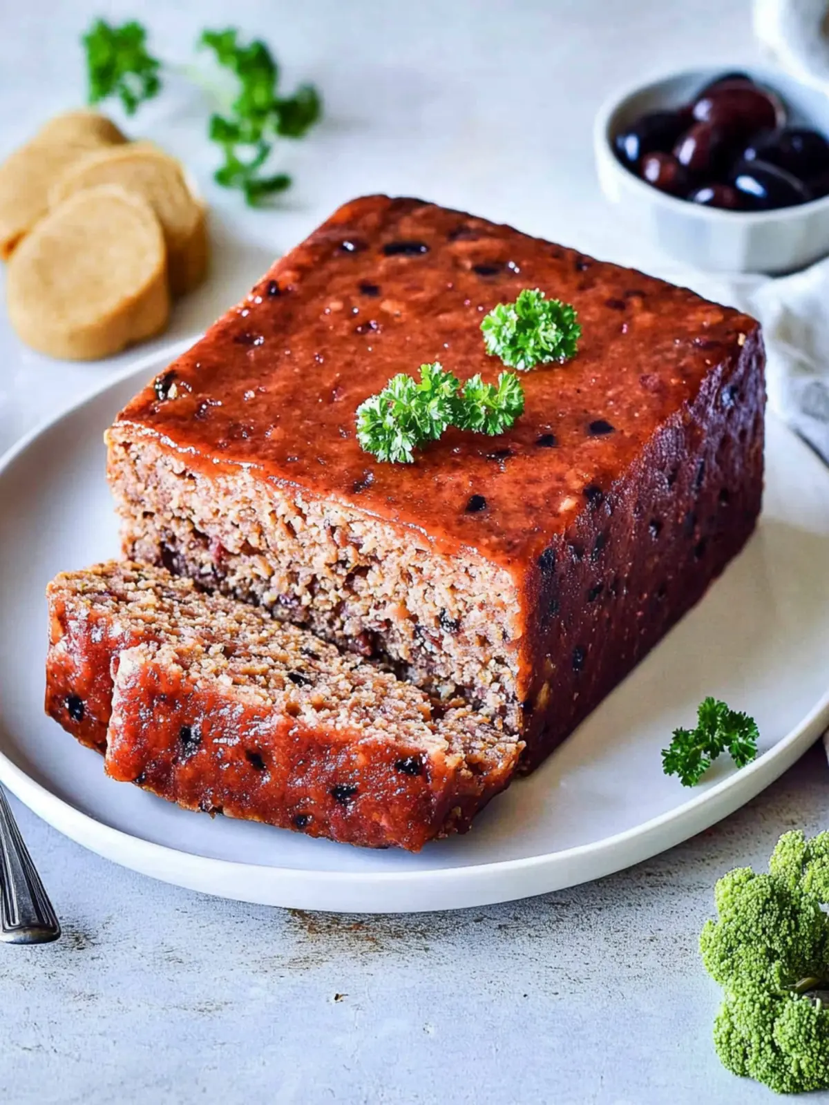 Veganer Braten mit Bohnen