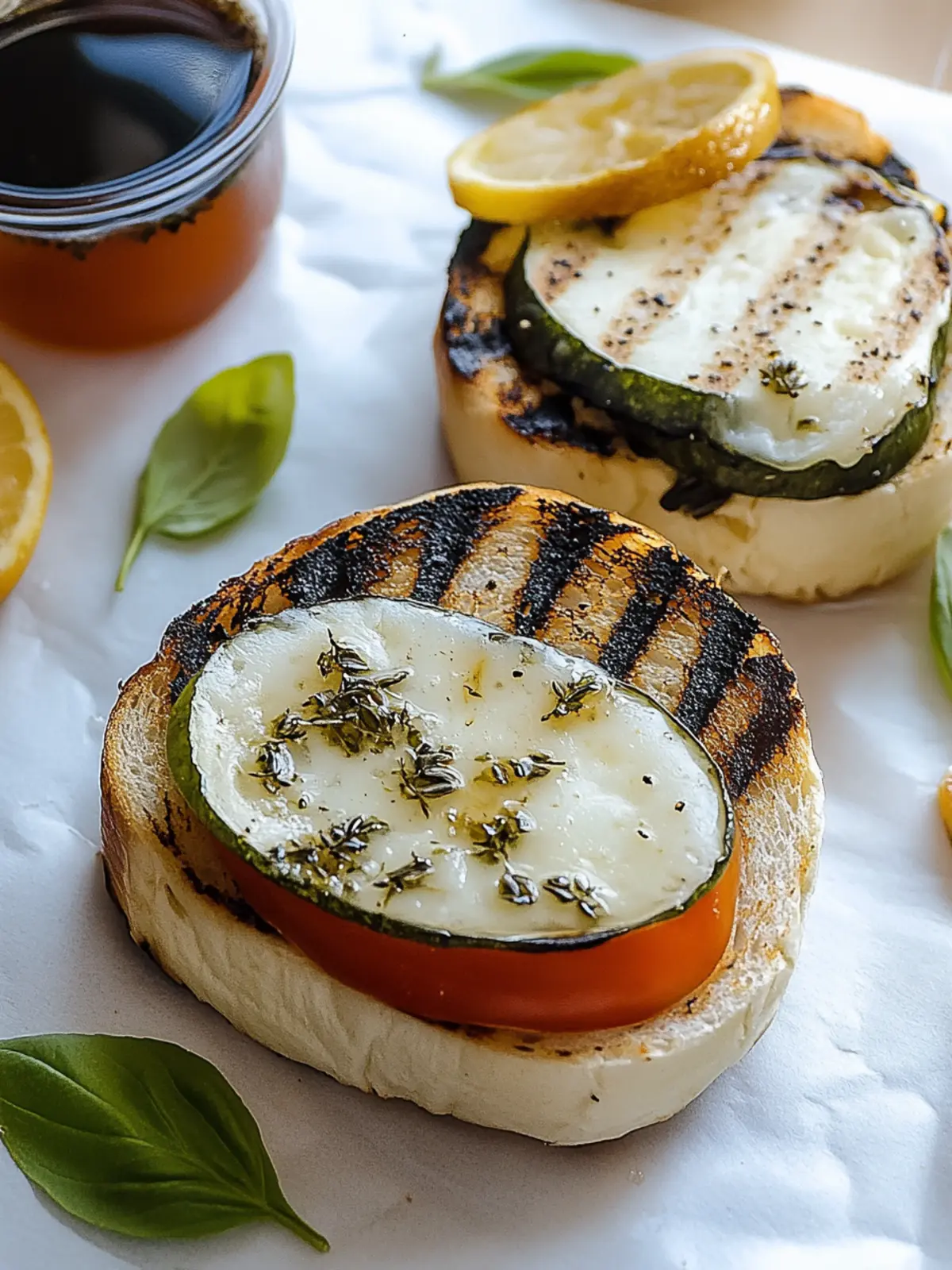 Gegrilltes Mozzarella-Sandwich