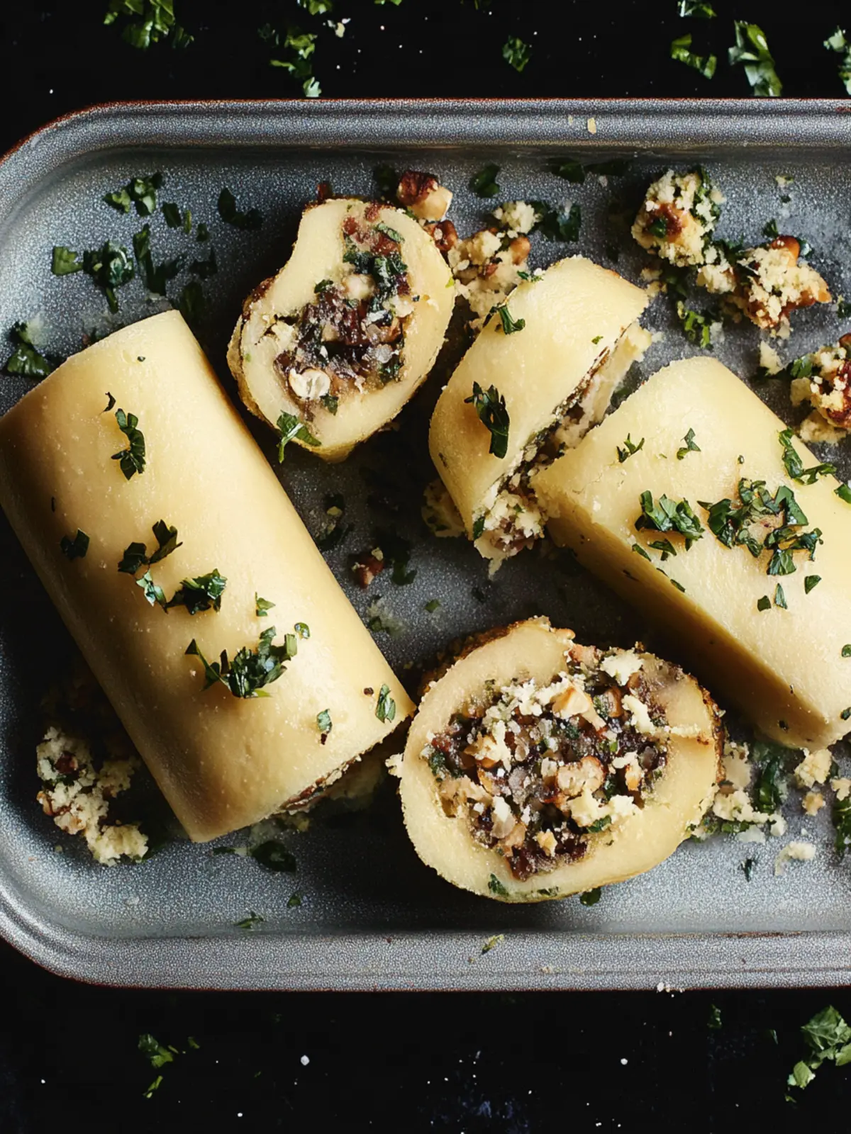 Kartoffelrolle mit Champignons