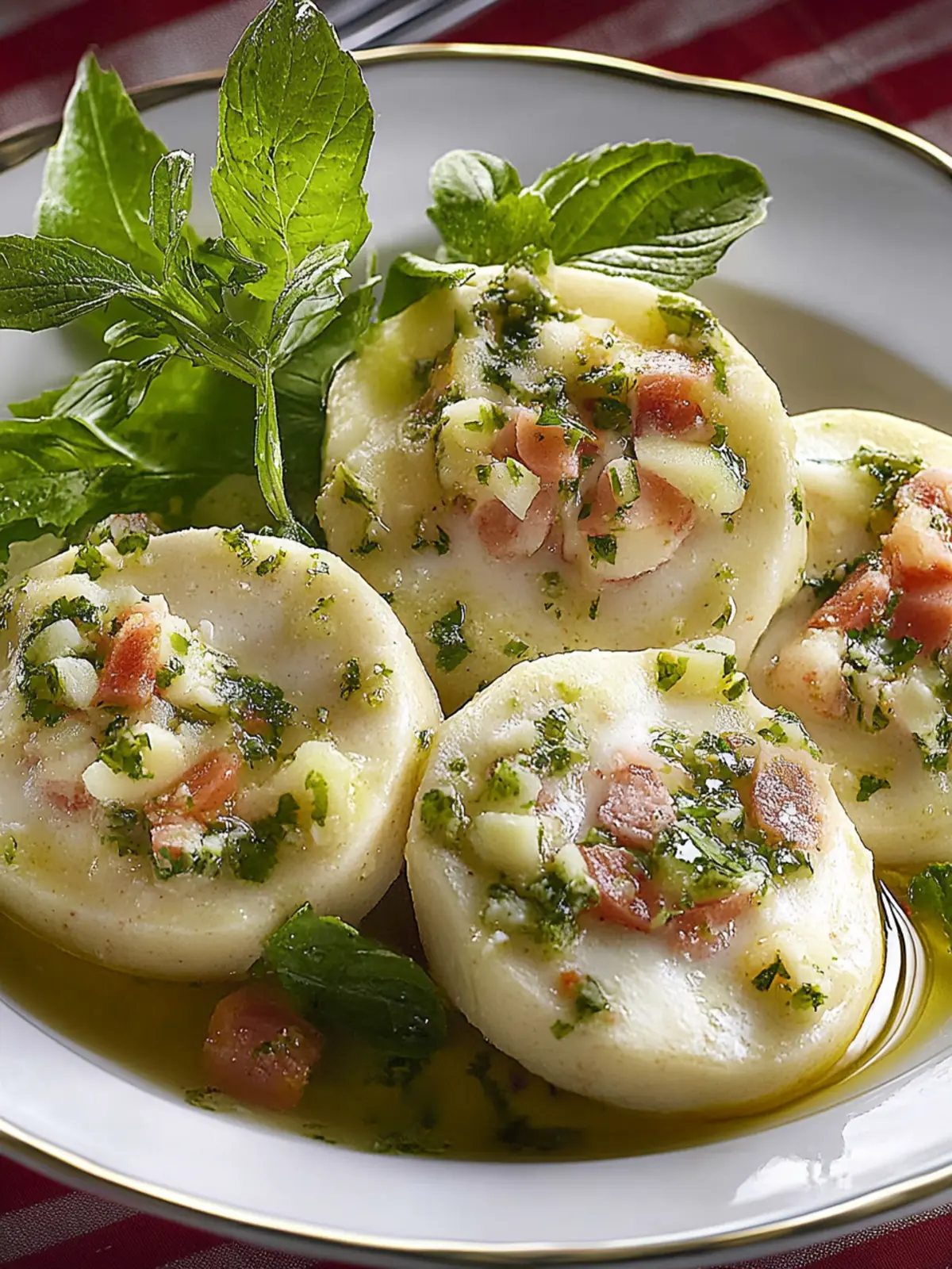 Böhmische Knödel mit Speck-Petersilien-Butter