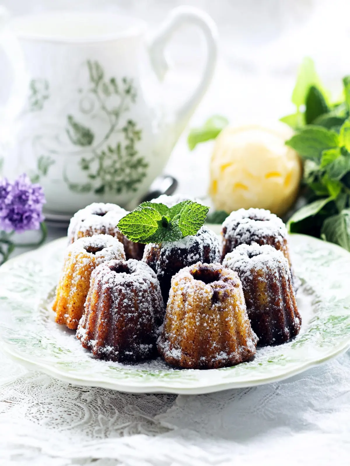 They are sweet! Mini gingerbread bundt cake