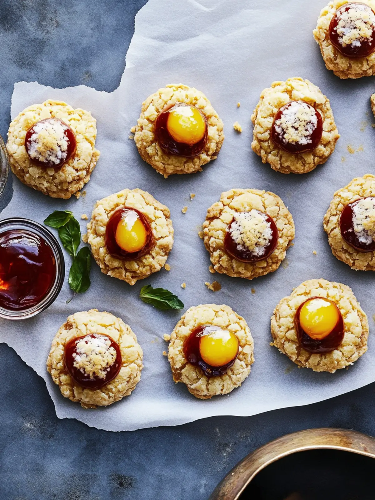 Daumenabdrücke mit Dulce de Leche, Nutella oder Marmelade