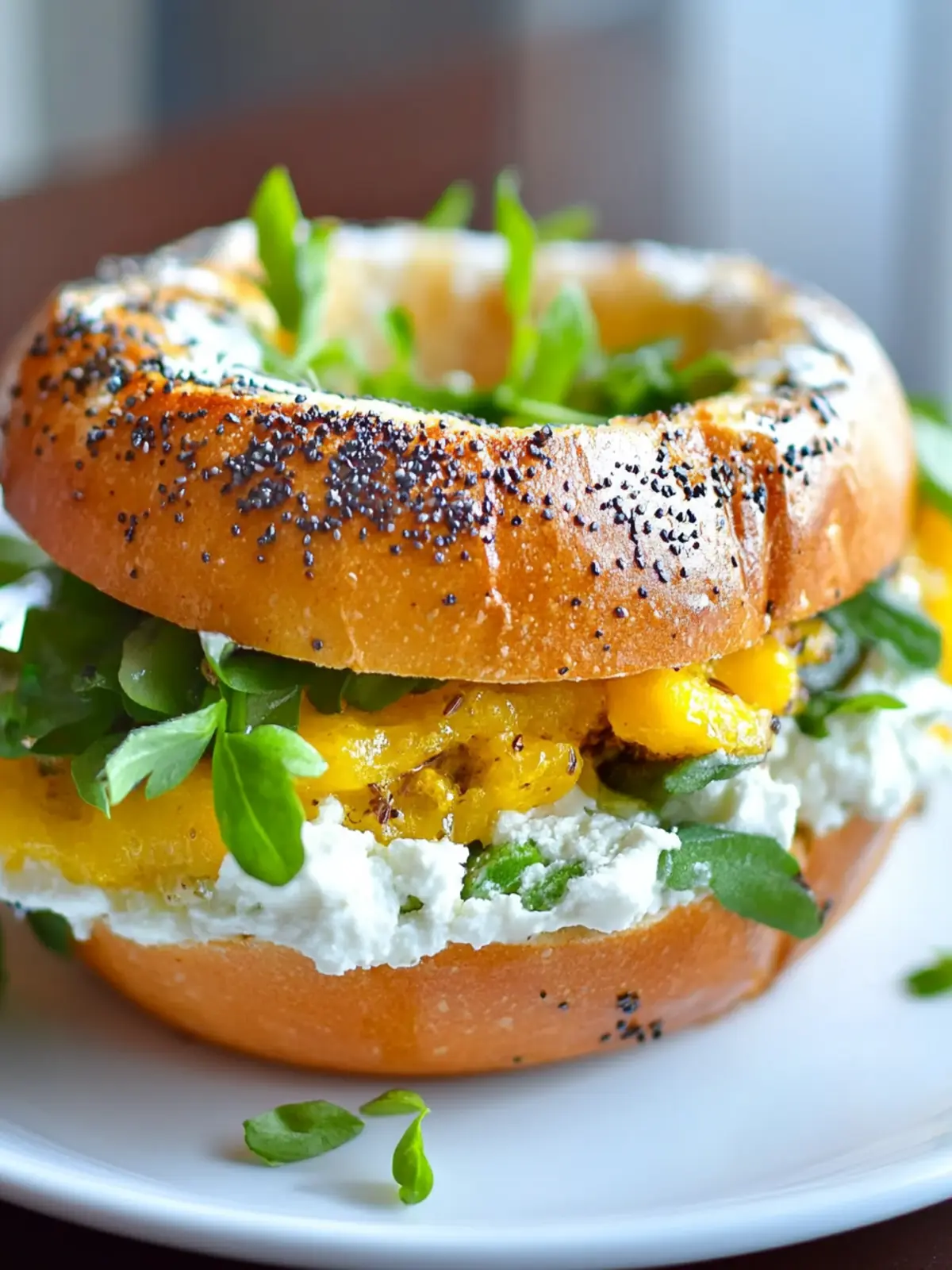 Alles-Bagel-Frühstücks-Sandwich