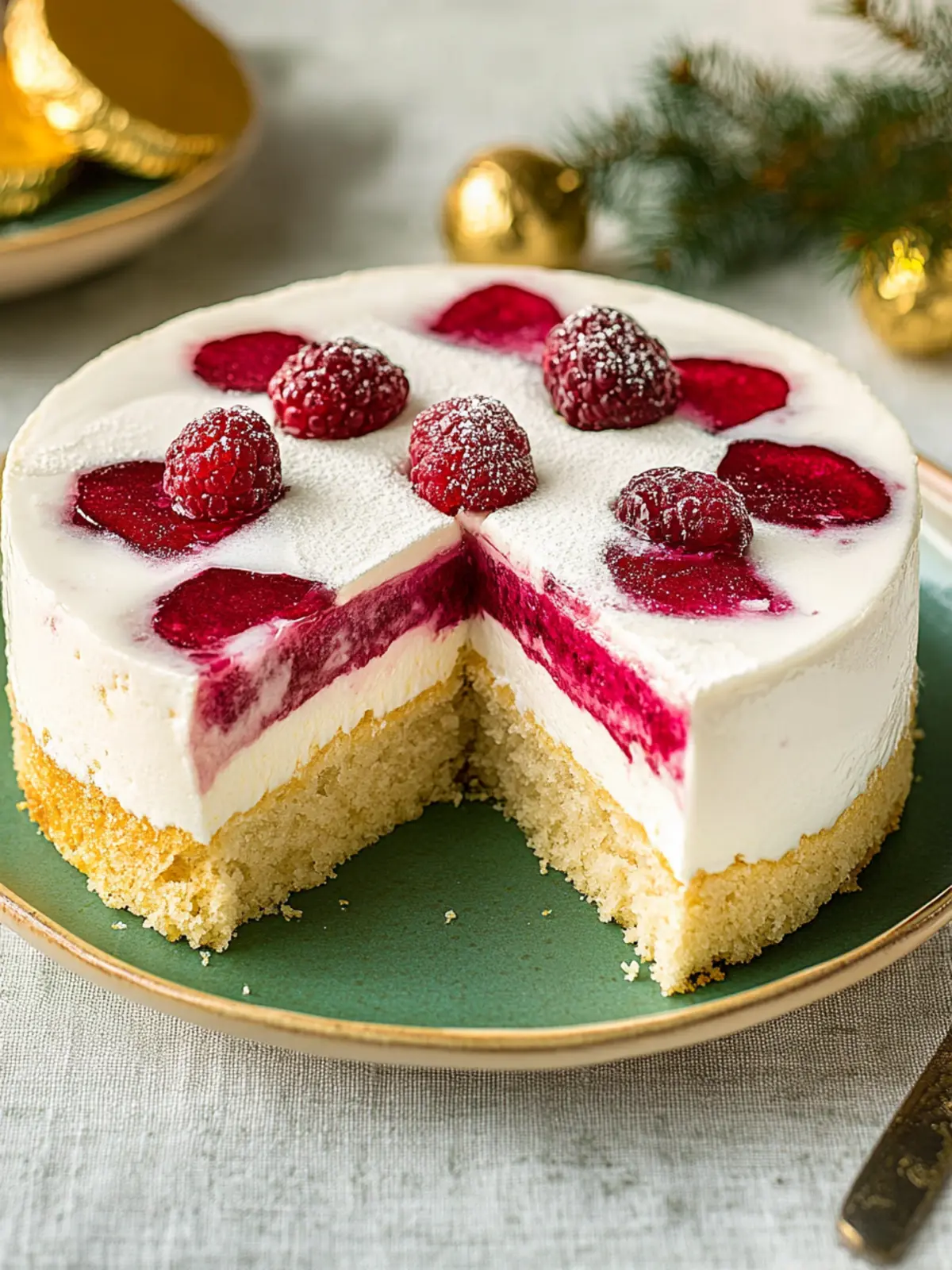 Weihnachtliche Torte mit Glühweinkirschen