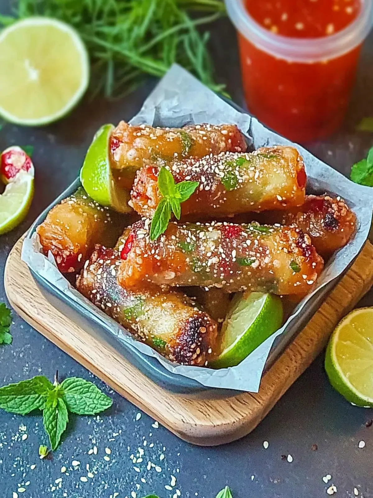 Crispy Frühlingsrollen Airfryer