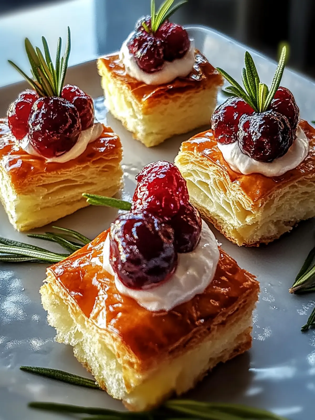 Blätterteighäppchen mit Camembert