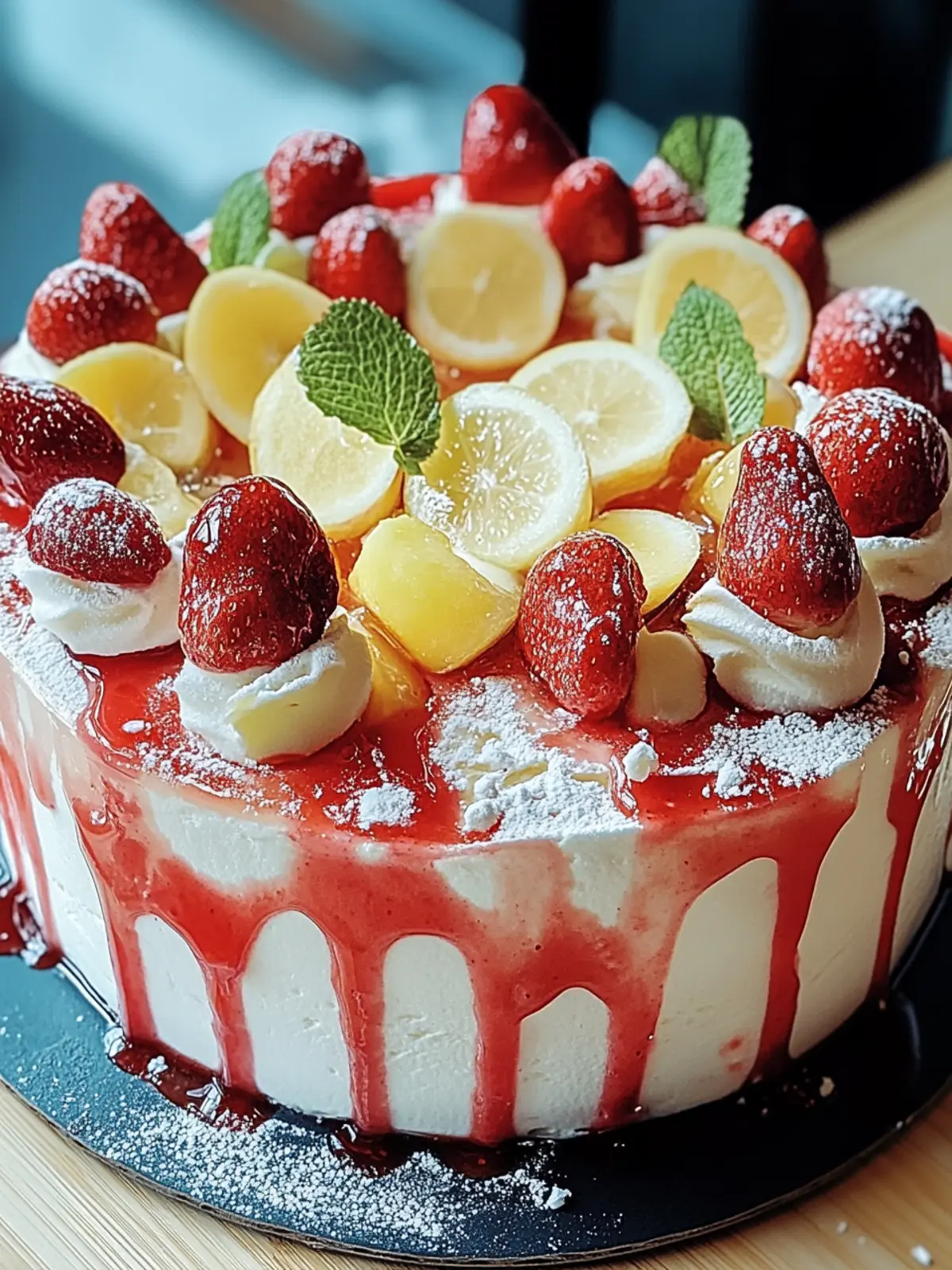 Erdbeer-Stracciatella-Bananen-Torte