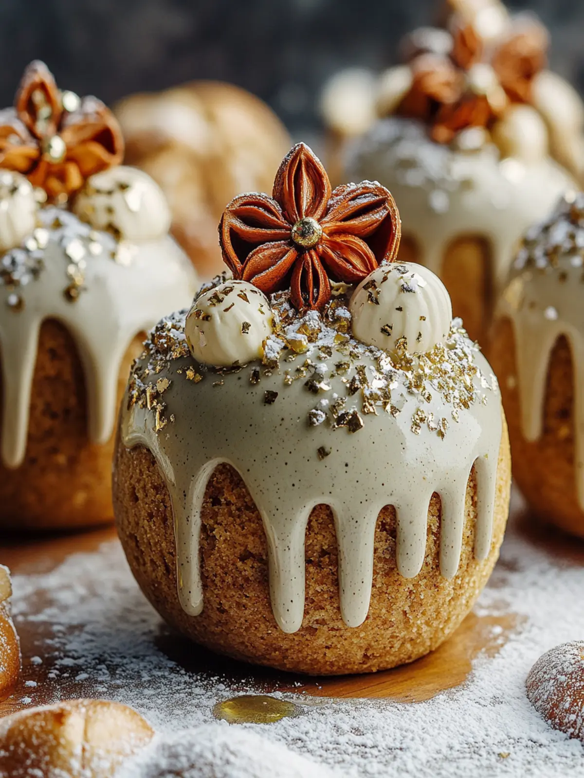 Lebkuchen Latte Mousse Kuppeln