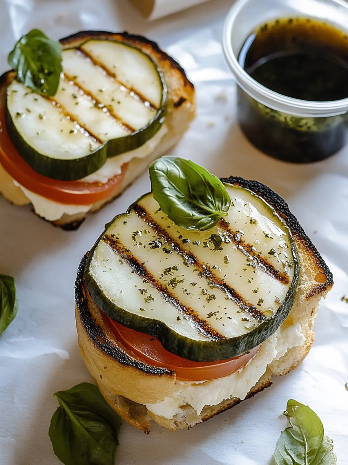 Gegrilltes Mozzarella-Sandwich