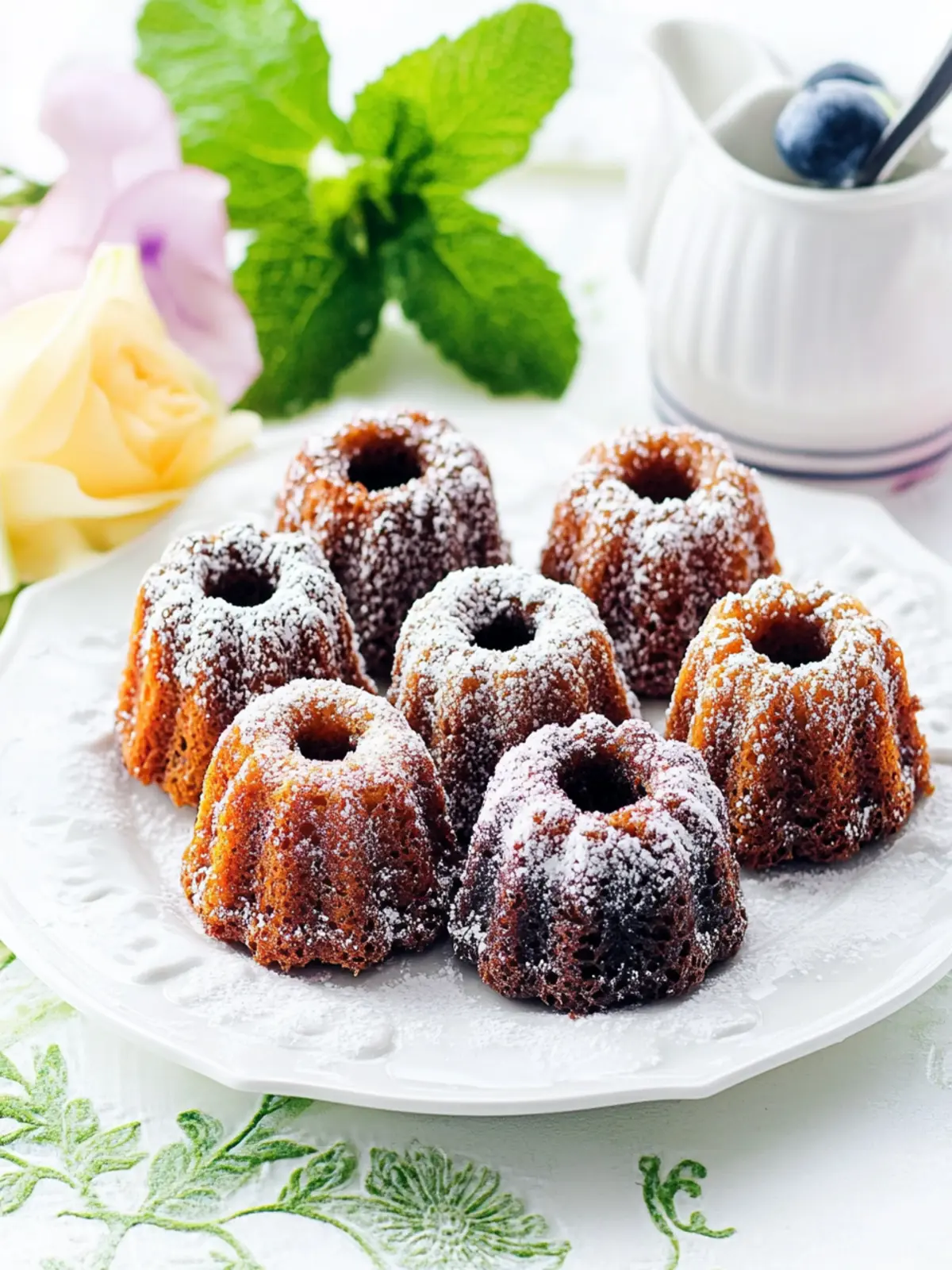 They are sweet! Mini gingerbread bundt cake