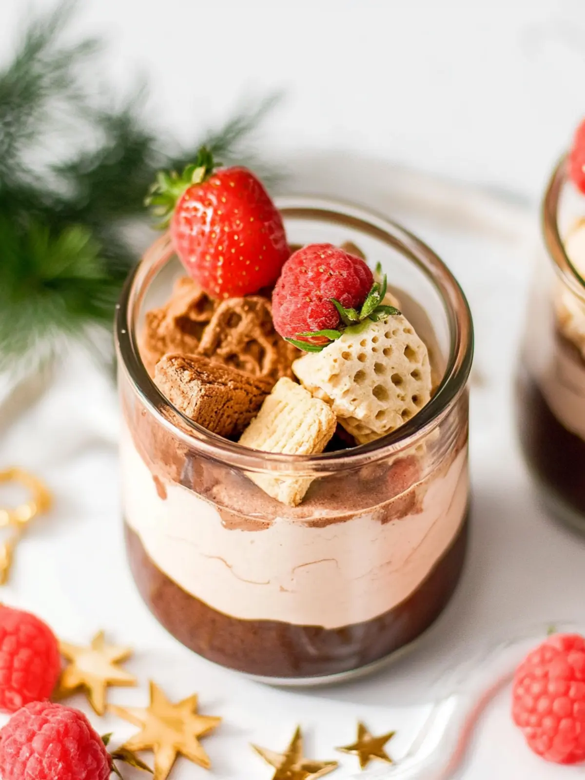 Dessert im Glas mit Spekulatius