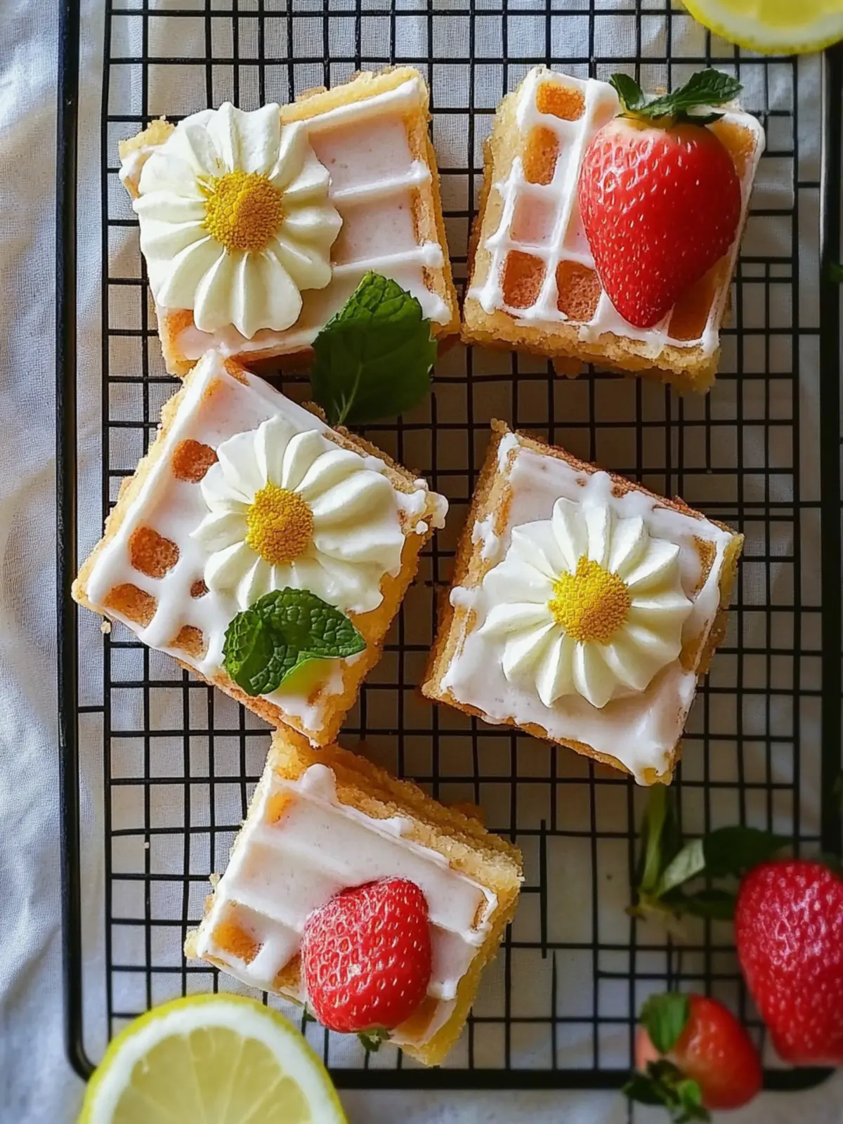 Erdbeerwaffelkuchen ohne Backen