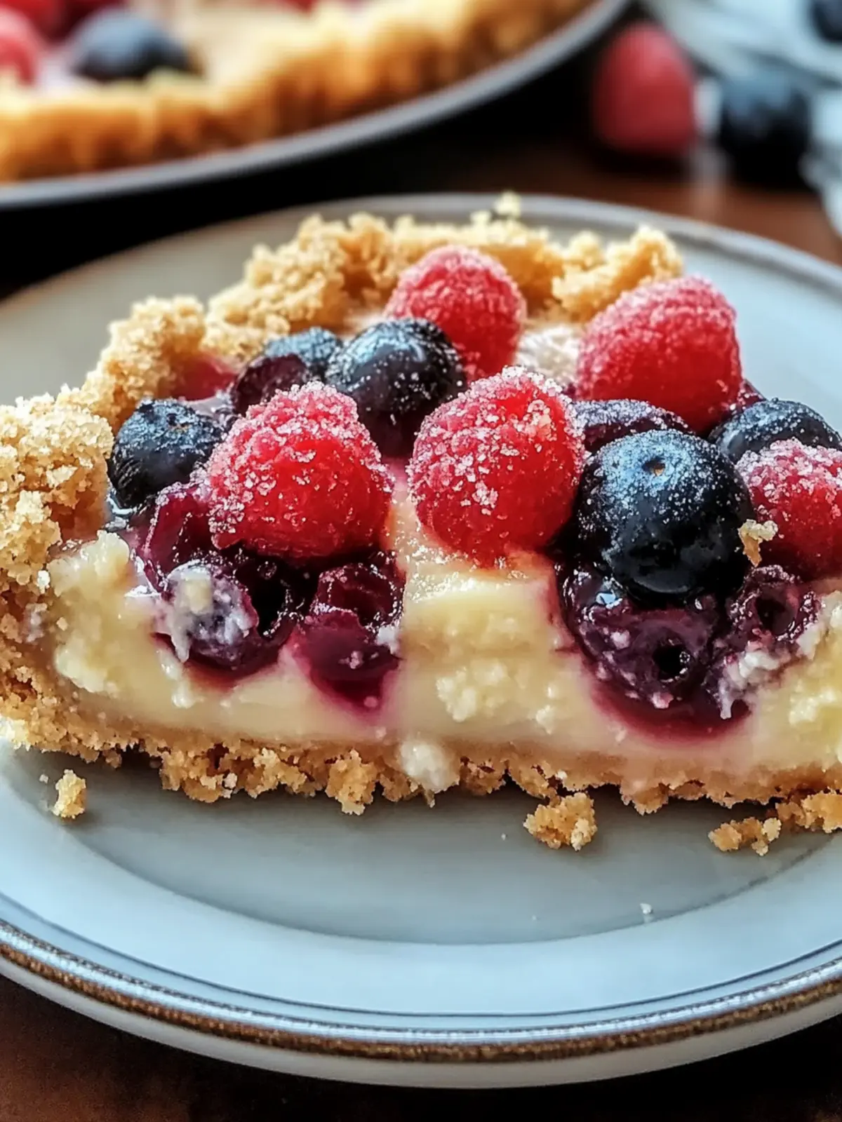 Pflaumenkuchen mit Pudding und Streusel genießen