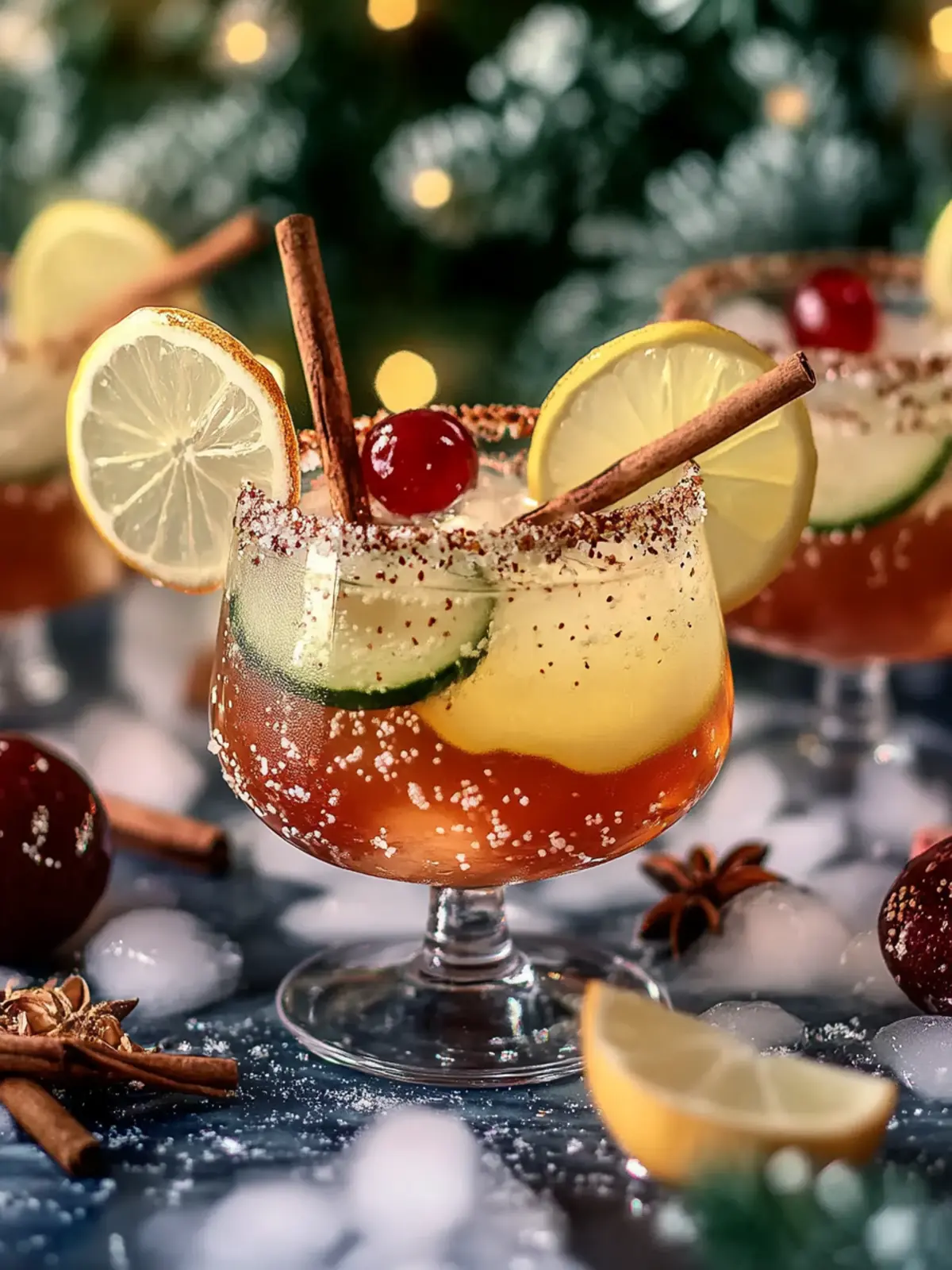 Alkoholfreier Gewürz-Weihnachts-Margarita
