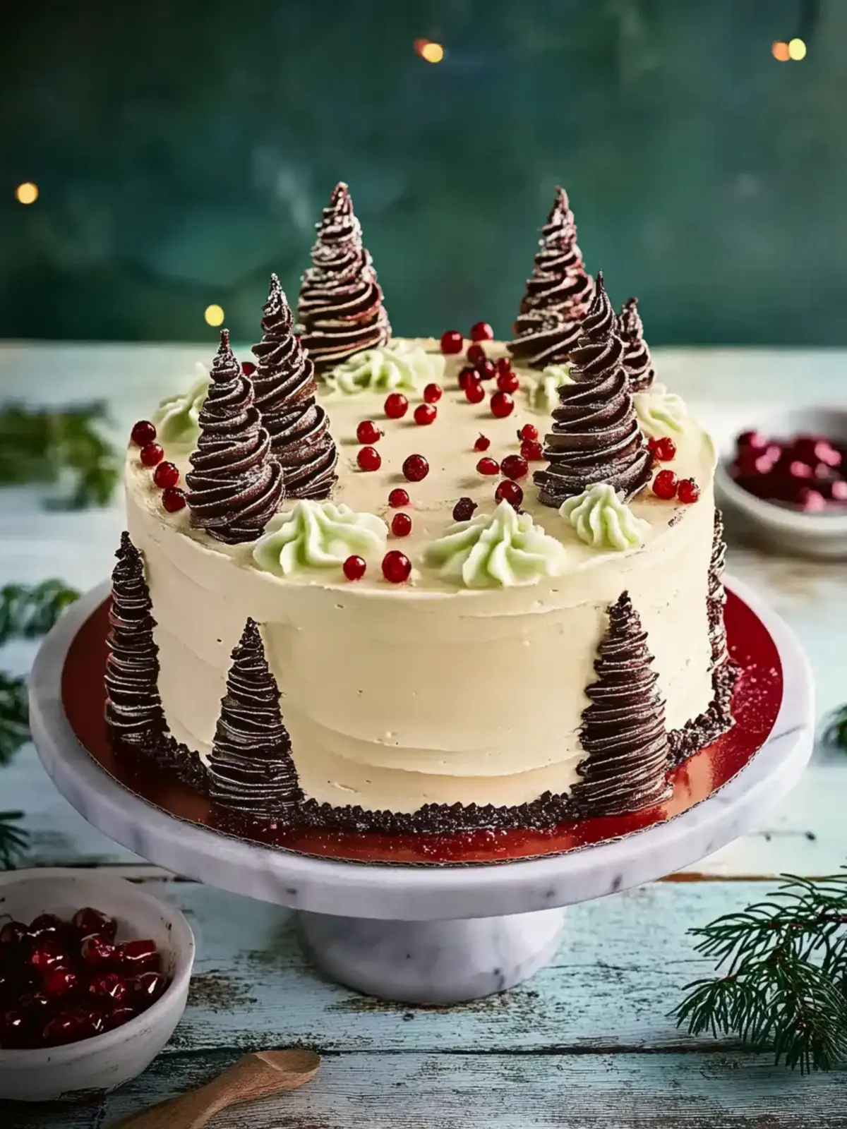 Weihnachtliche Schoko-Nuss-Torte