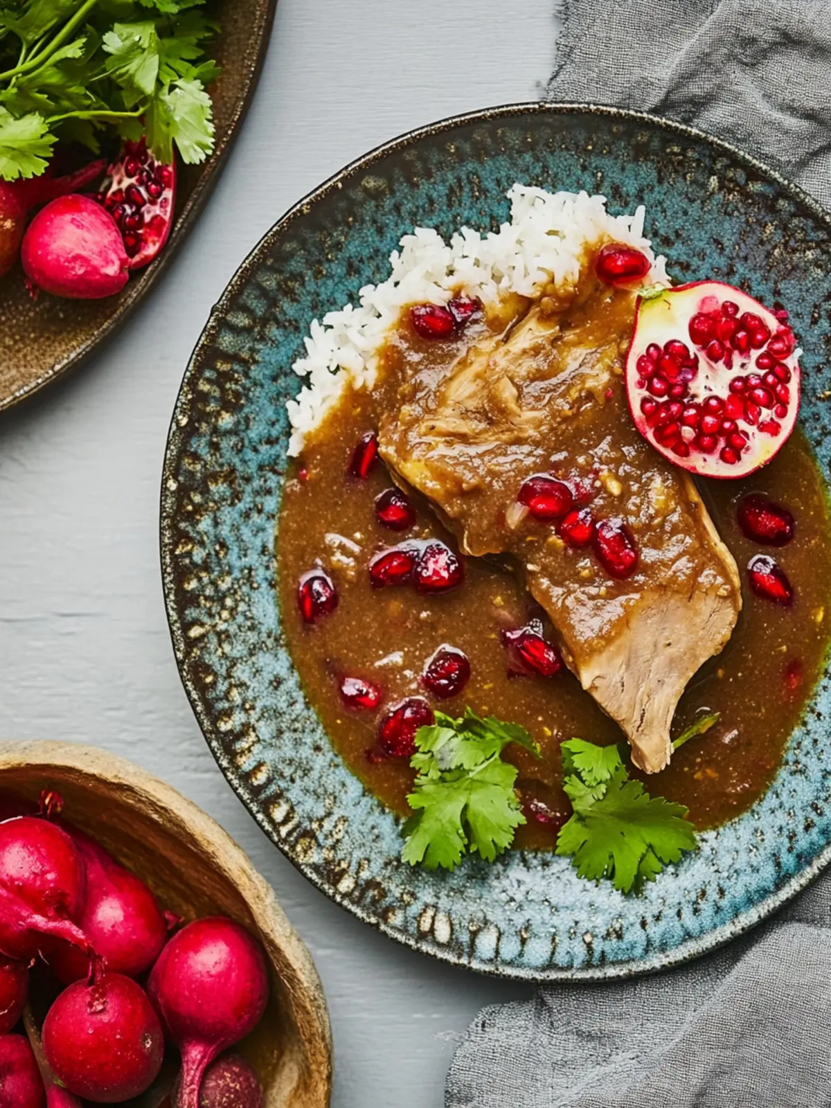 Fesenjan (Persisches Granatapfel-Hühnchen)