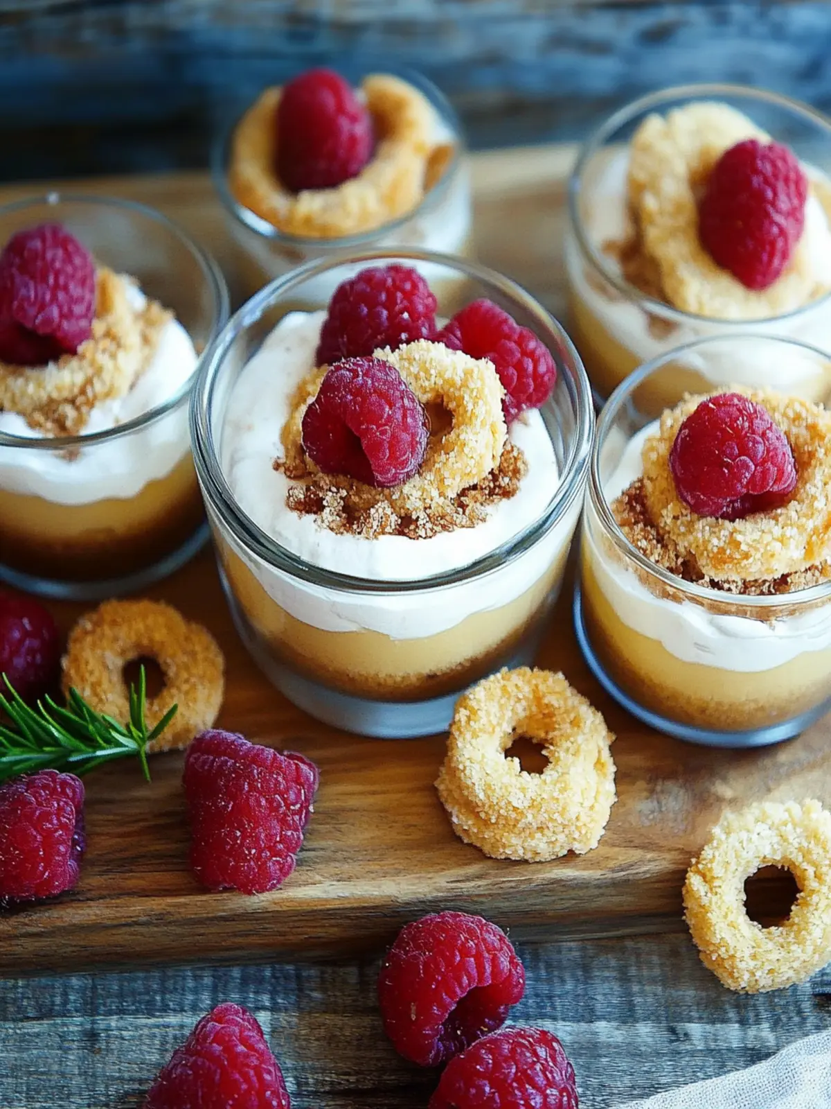 Vanillekipferl-Himbeer-Dessert