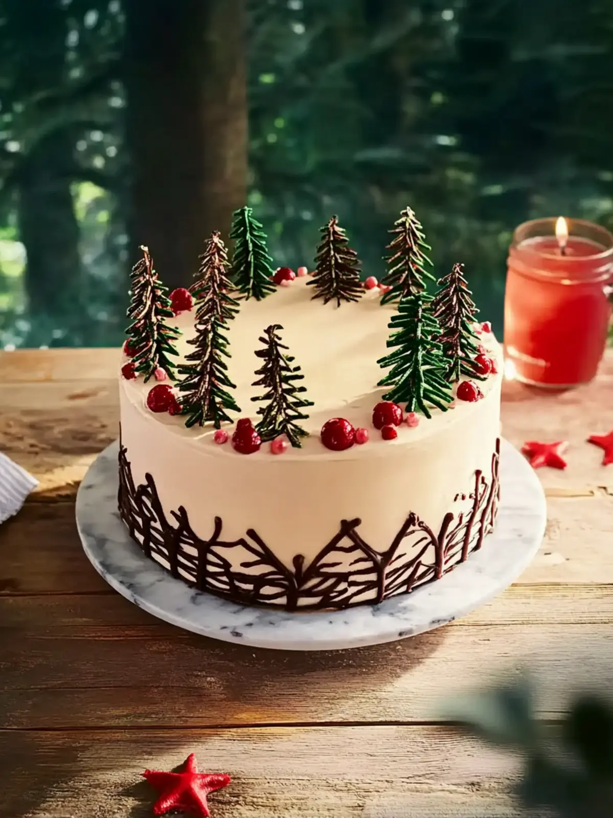 Weihnachtliche Schoko-Nuss-Torte