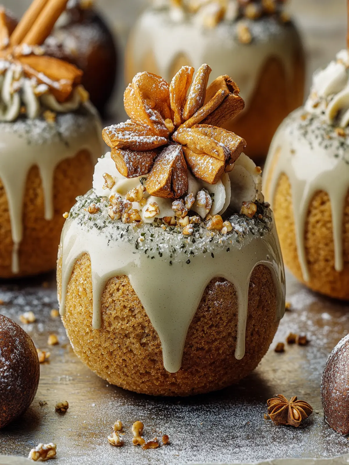 Lebkuchen Latte Mousse Kuppeln