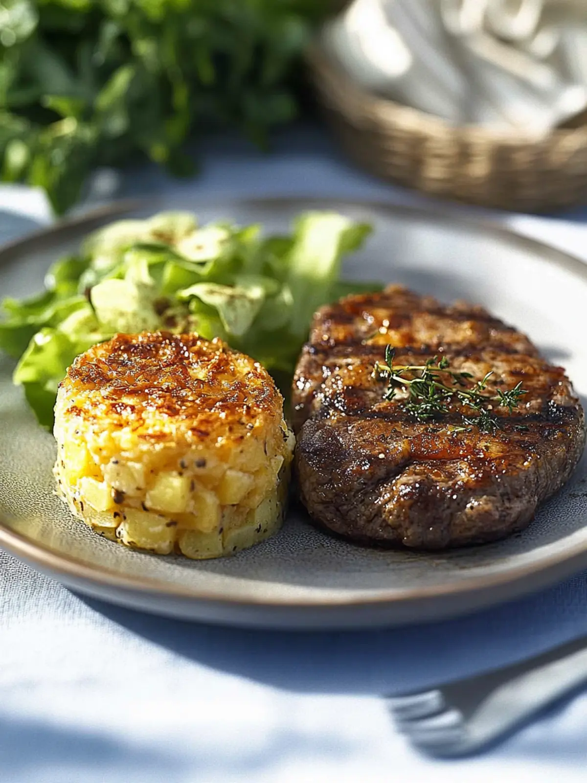 Filetsteak mit Kartoffelgratin
