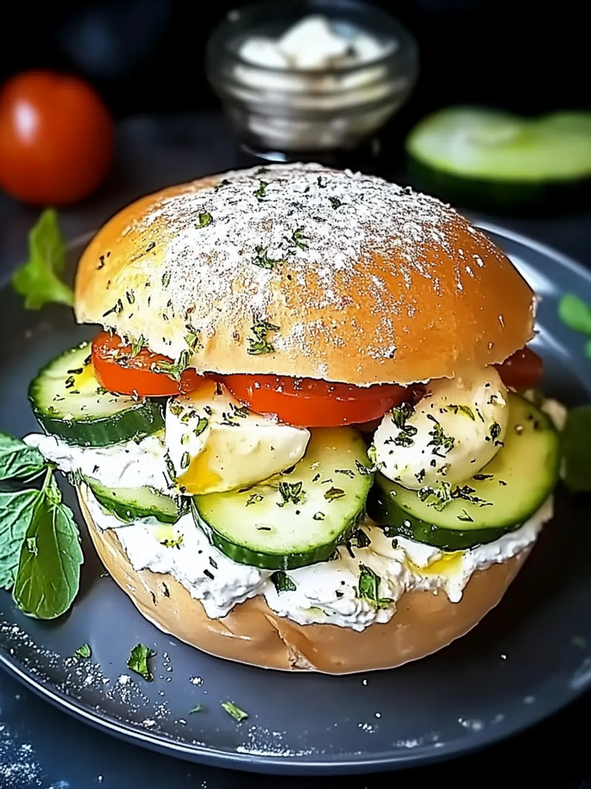Heißer Schafskäse im Fladenbrot