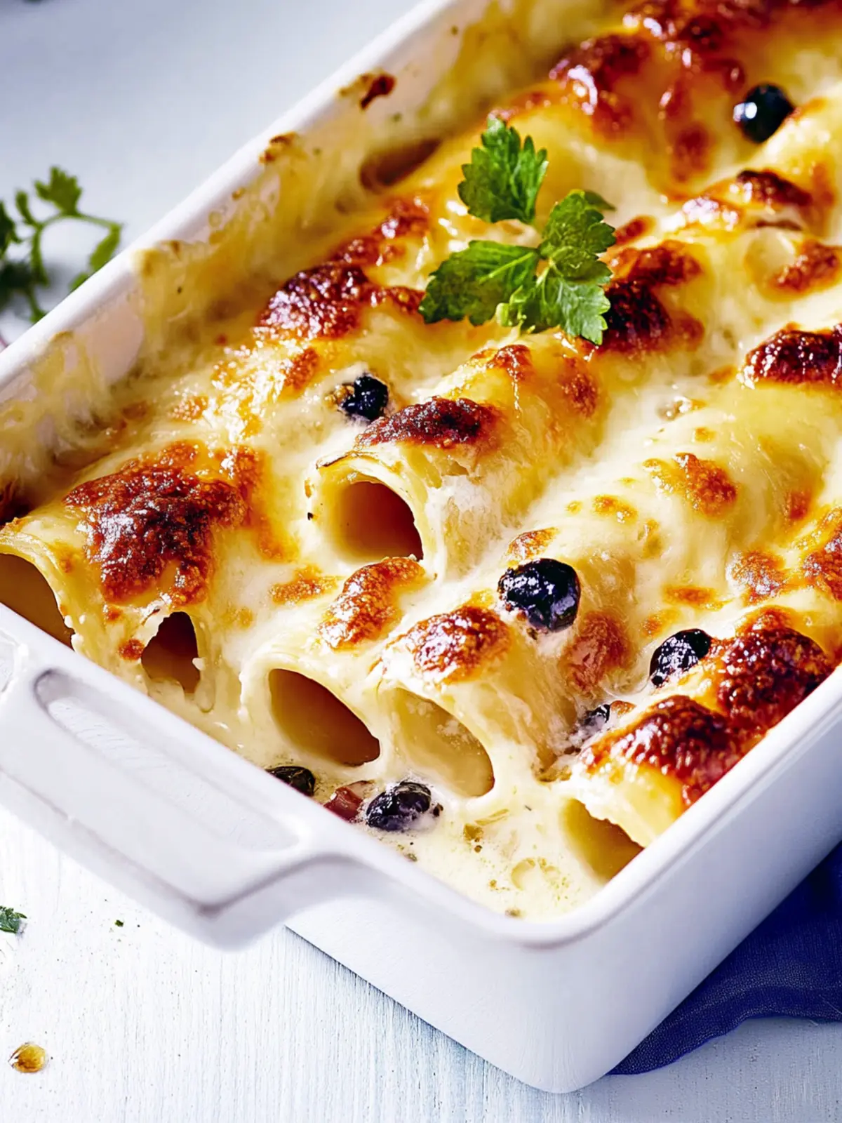 Cannelloni with summer vegetables and pine nuts
