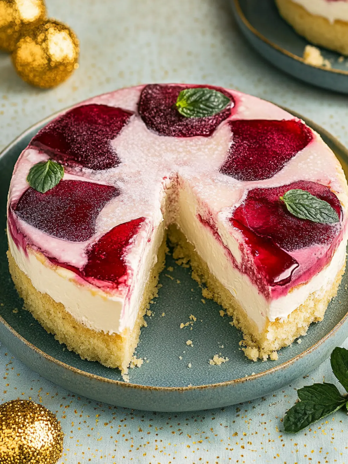 Weihnachtliche Torte mit Glühweinkirschen