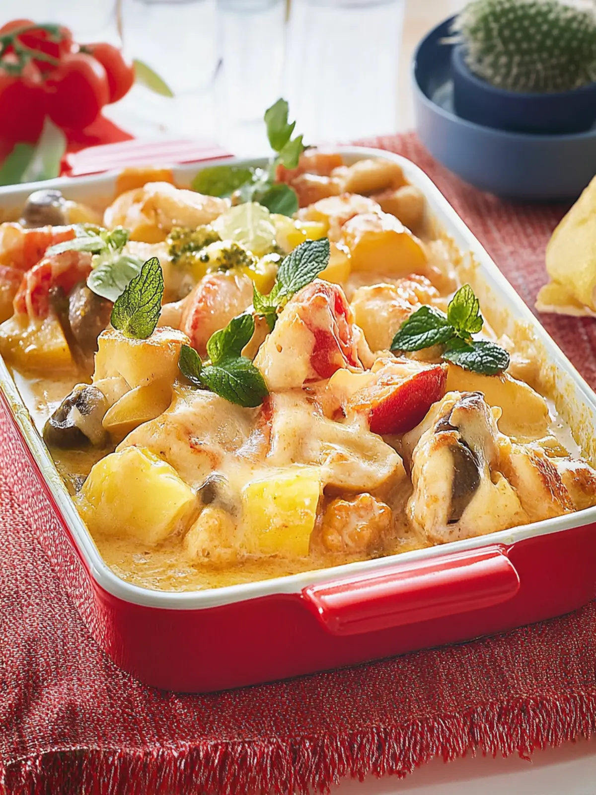 Hähnchen-Champignon-Auflauf