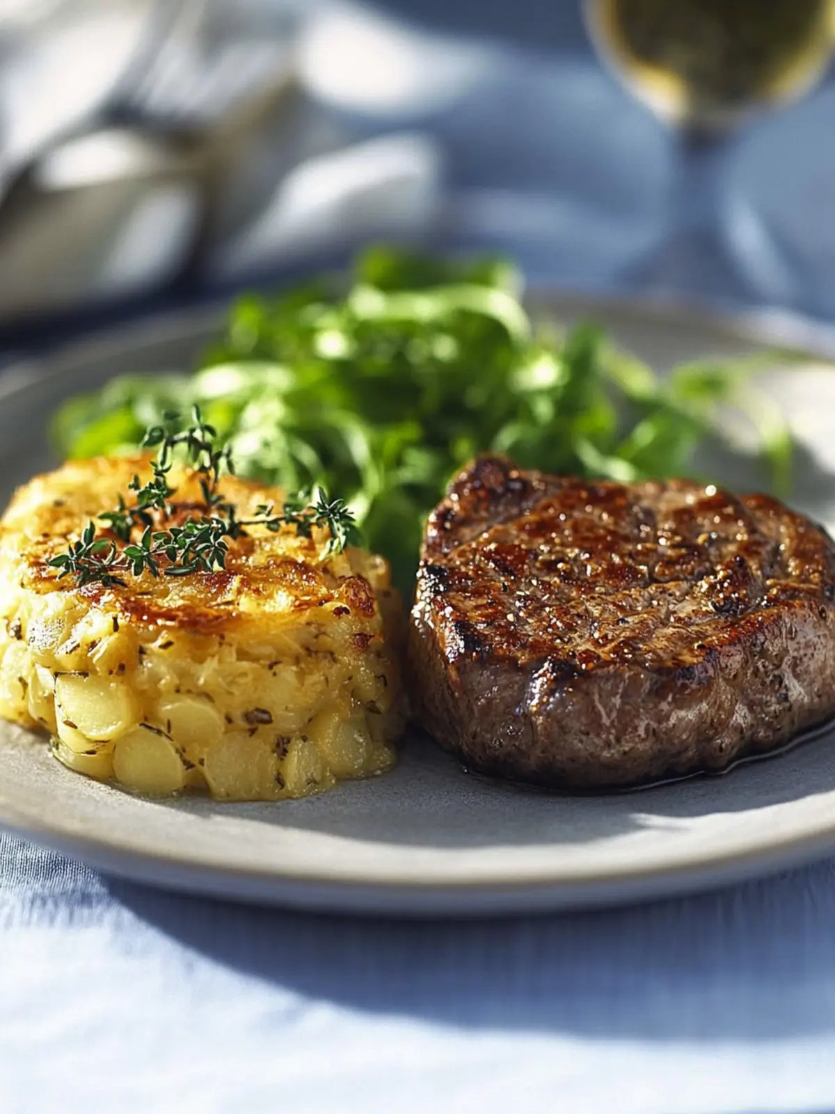Filetsteak mit Kartoffelgratin