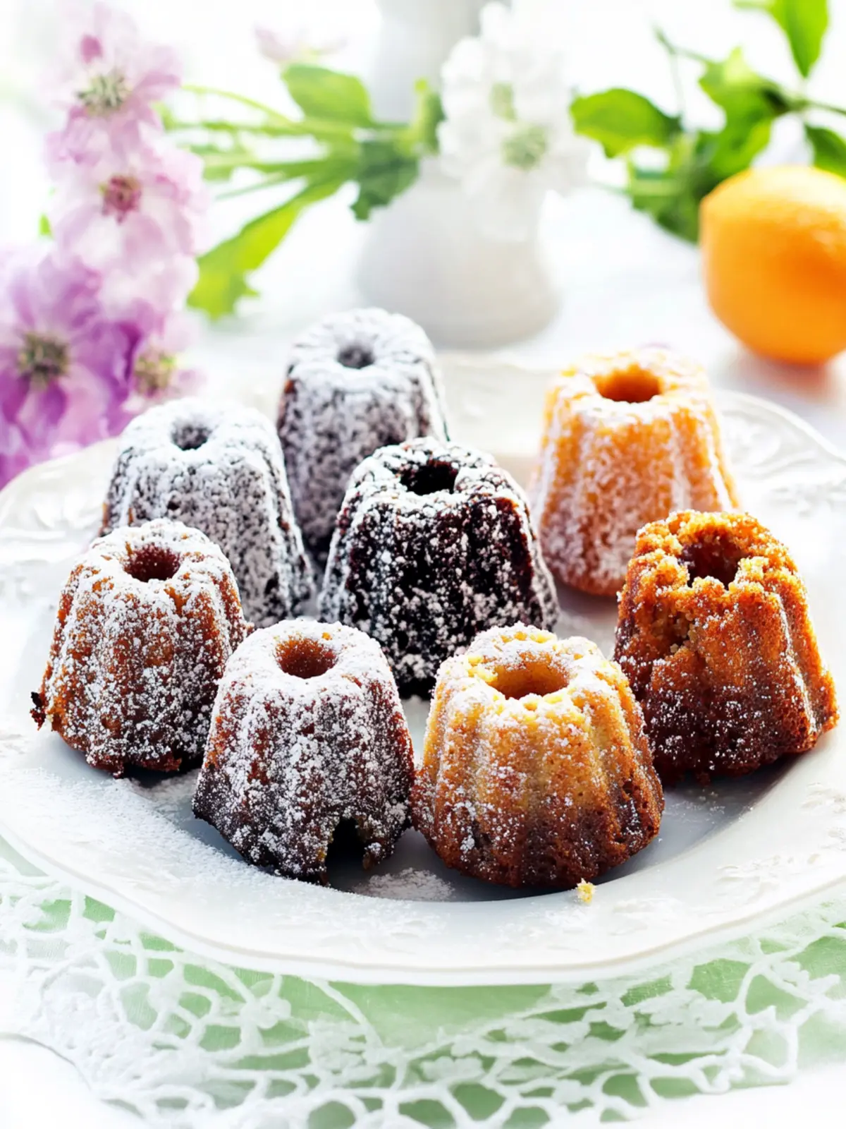 They are sweet! Mini gingerbread bundt cake