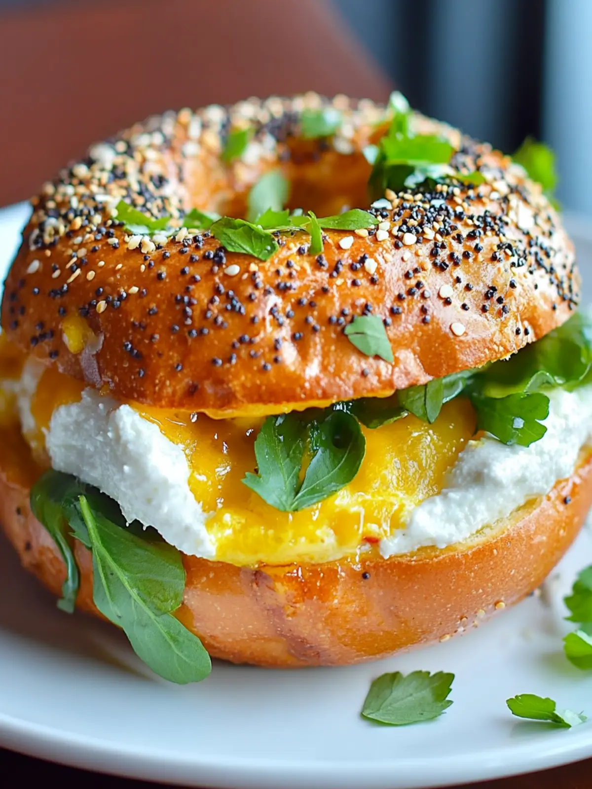 Alles-Bagel-Frühstücks-Sandwich