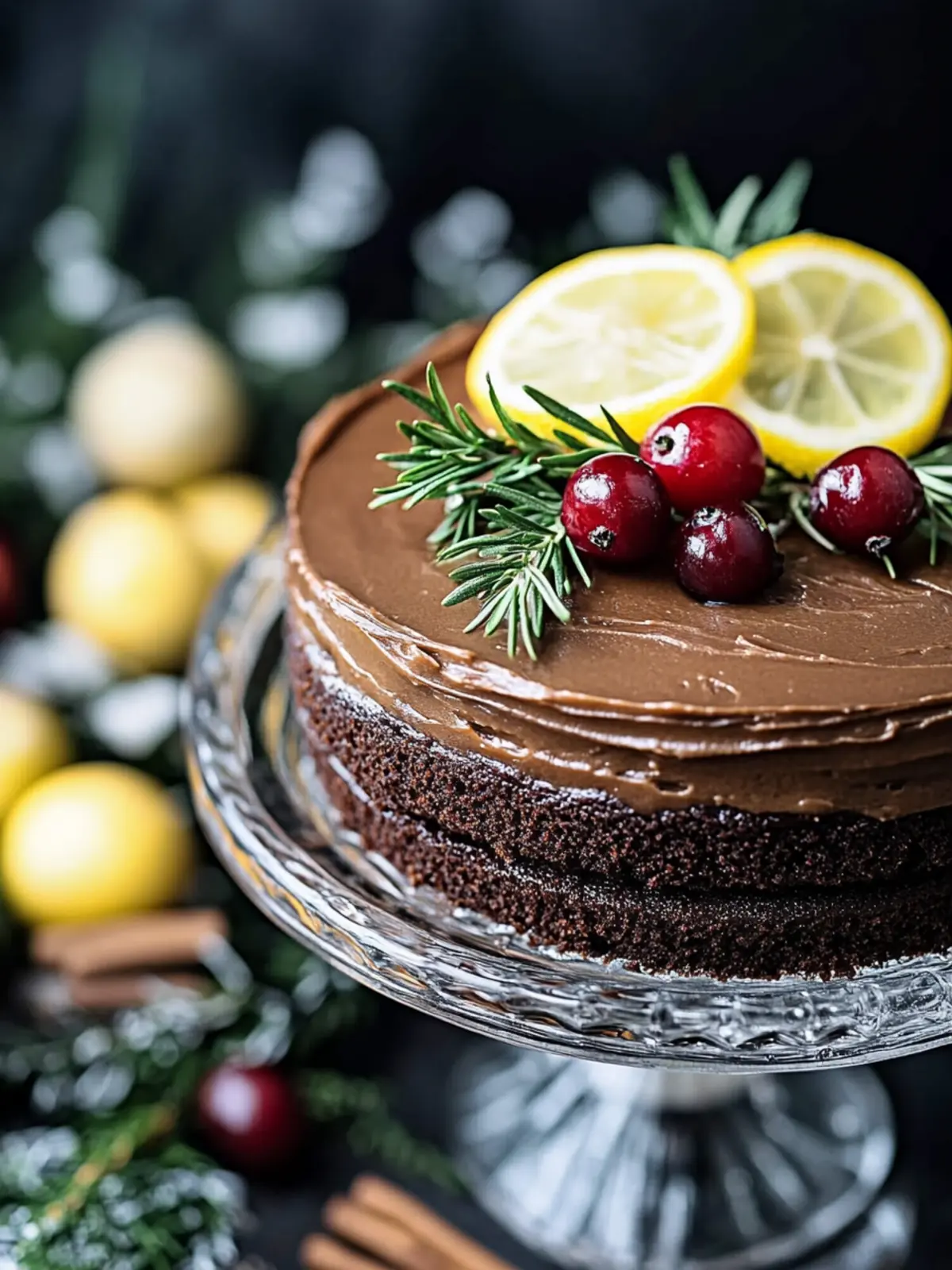 Reiche Schokoladen-Weihnachtskuchen