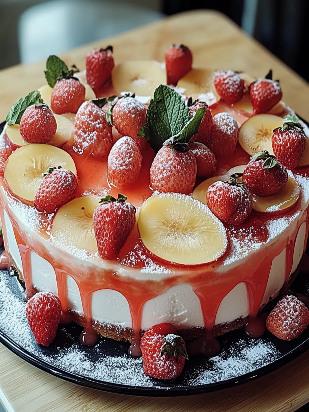 Erdbeer-Stracciatella-Bananen-Torte