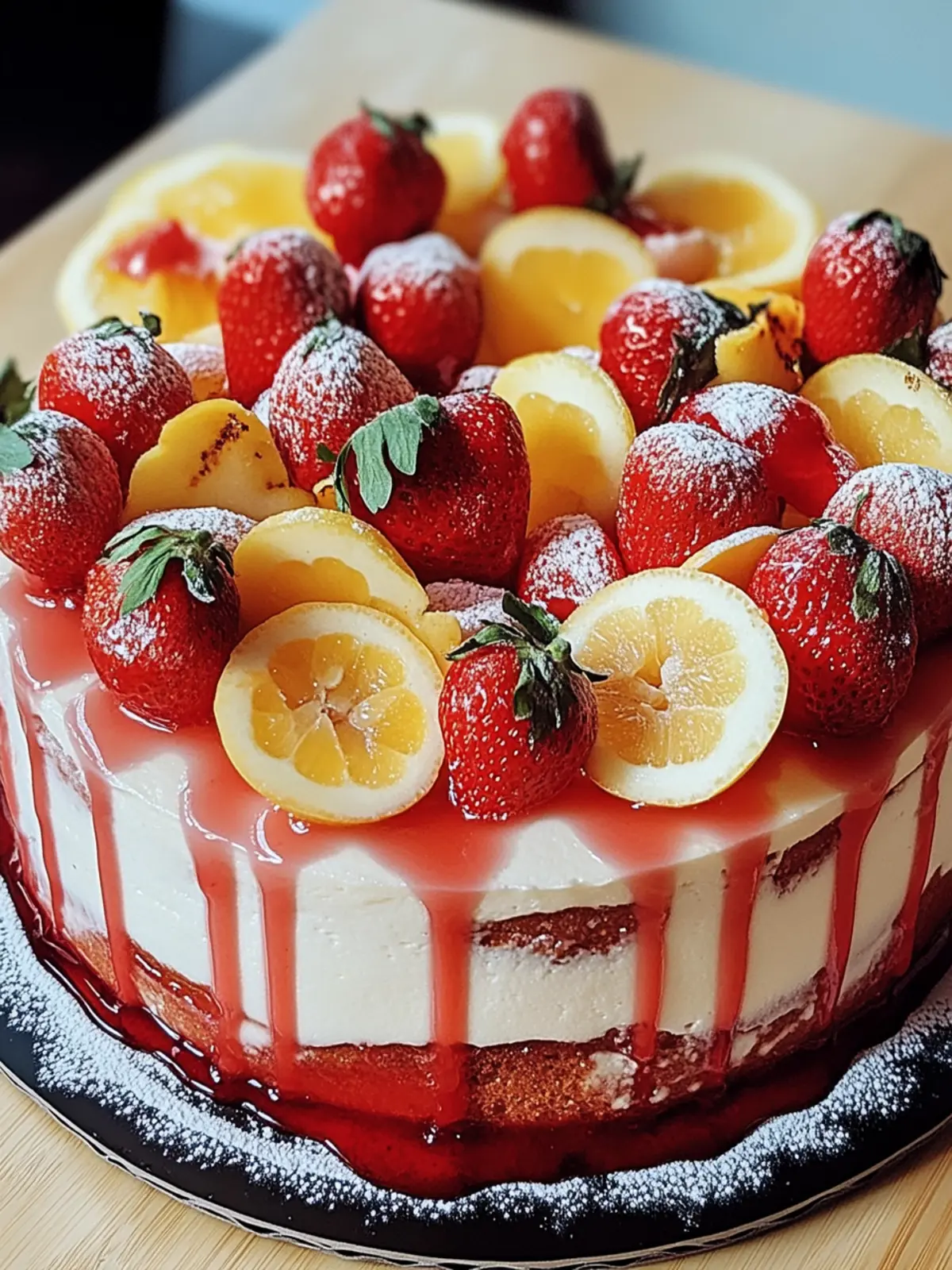 Erdbeer-Stracciatella-Bananen-Torte