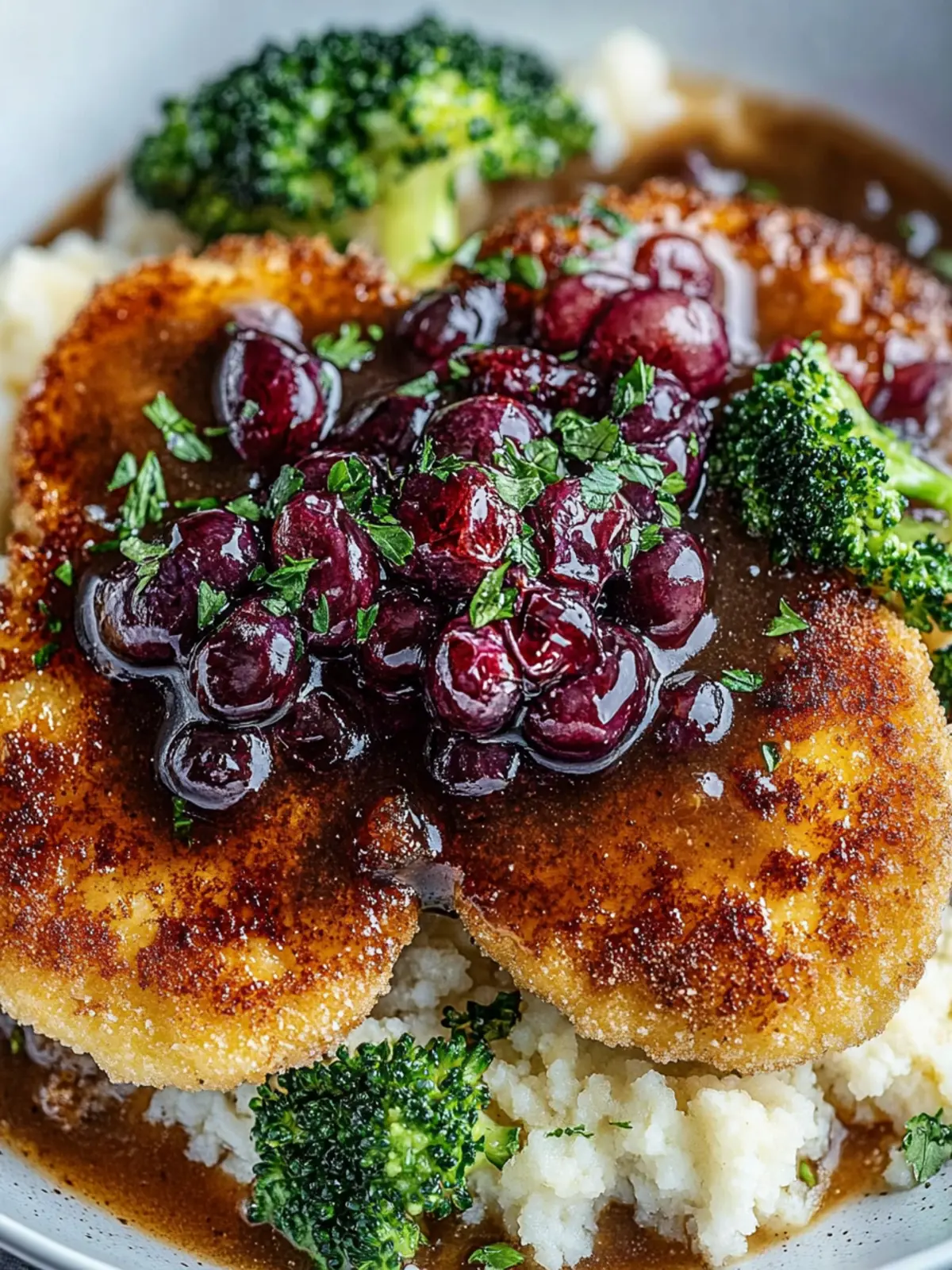 Vegane Schnitzel-Bowl mit Pilzsoße