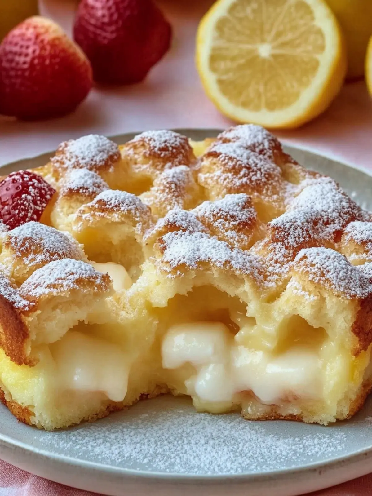 Apple pie with vanilla pudding