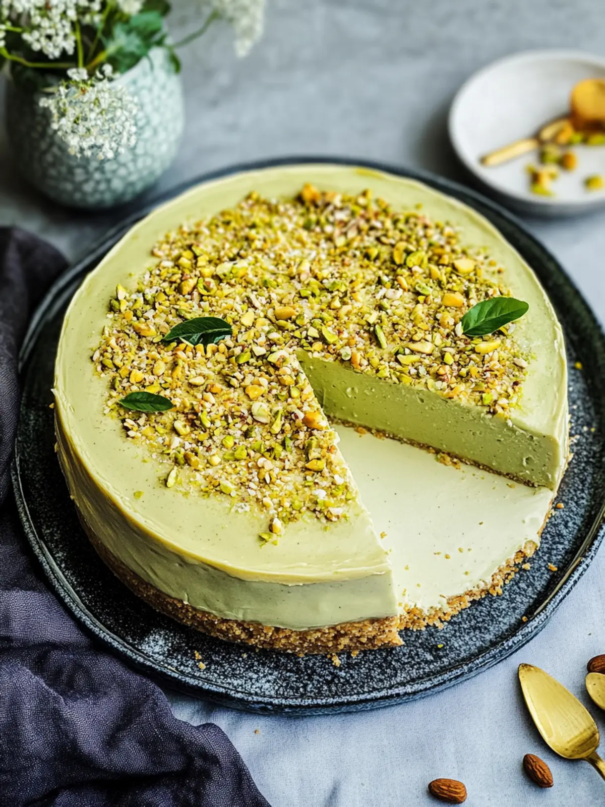 Pistazienkäsekuchen ohne Backen
