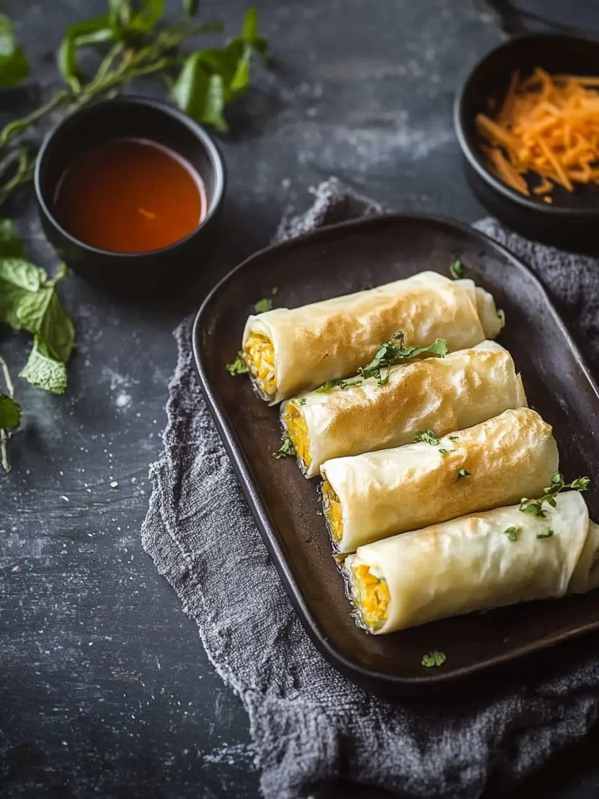 Kathrins knusprige Hähnchen-Frühlingsrollen aus Reispapier – ohne Frittieren