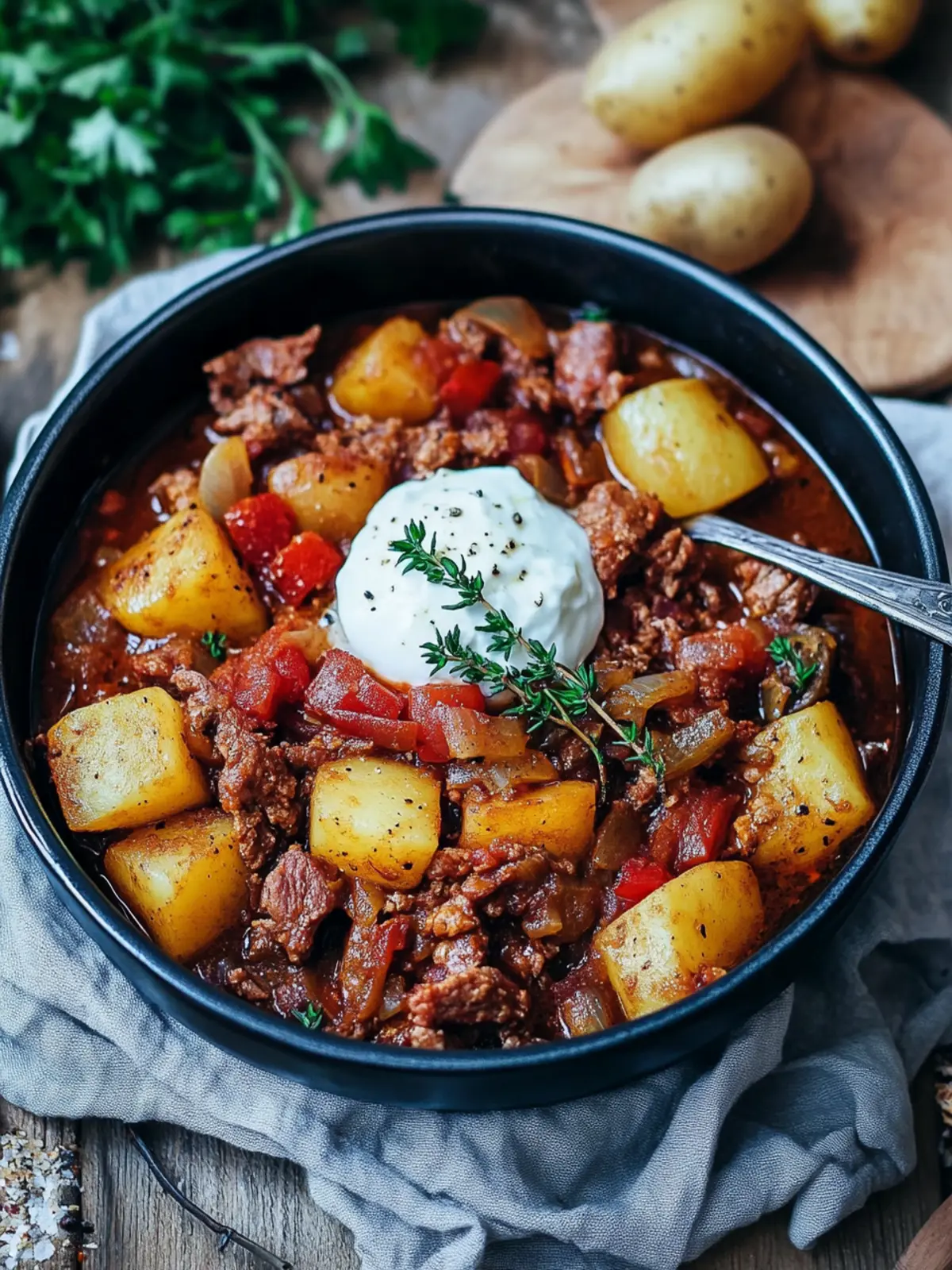 Bauerntopf – my favorite stew recipe with minced meat and potatoes