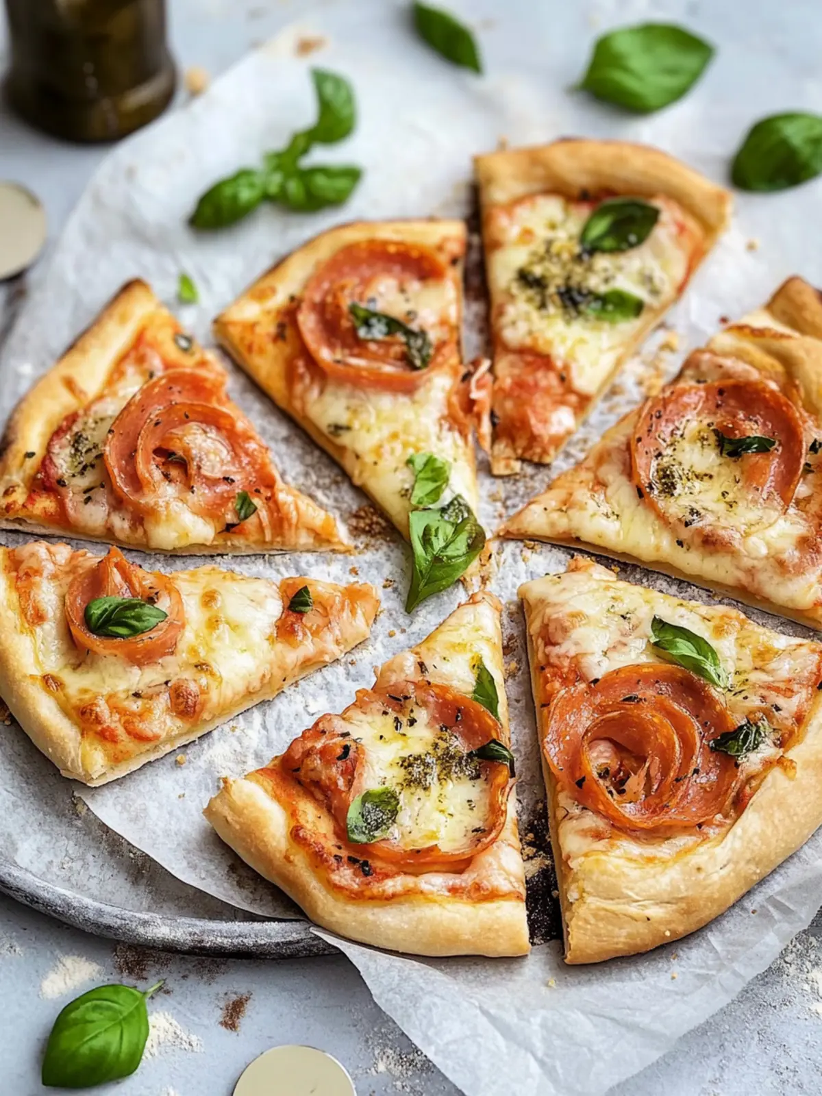Pizzaschnecken mit Blätterteig