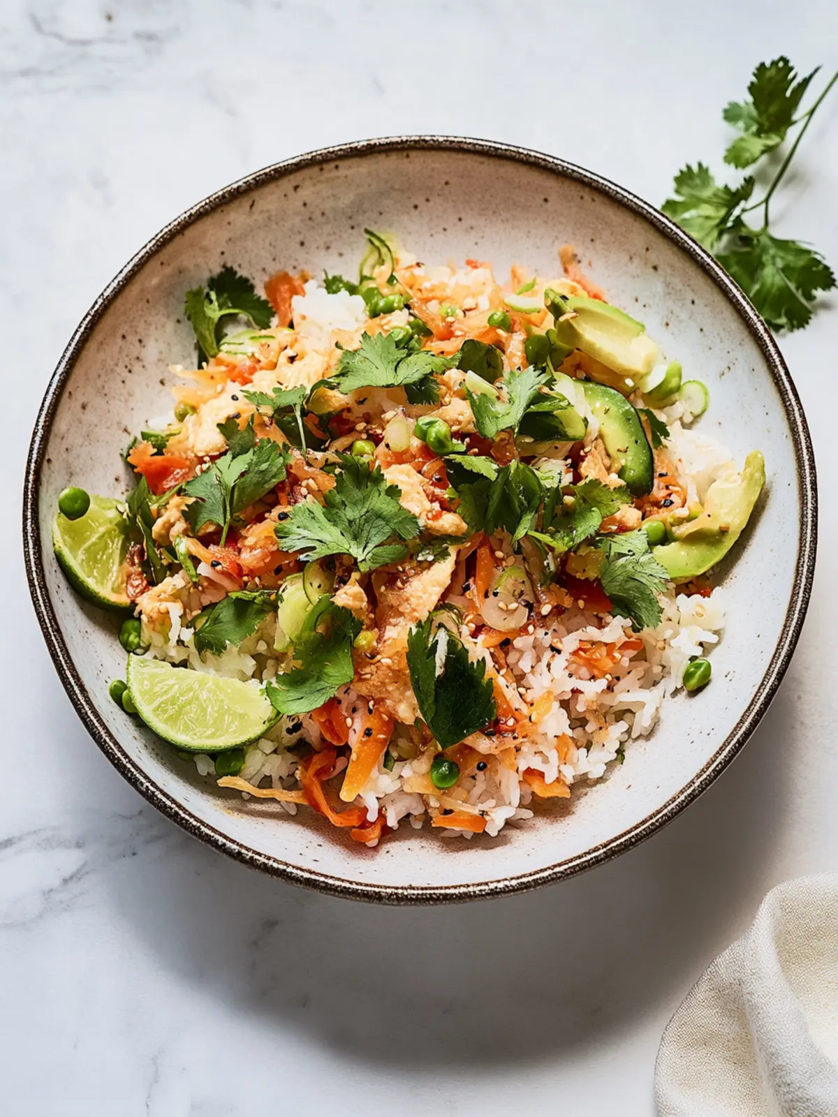 koreanischer knuspriger Reissalat