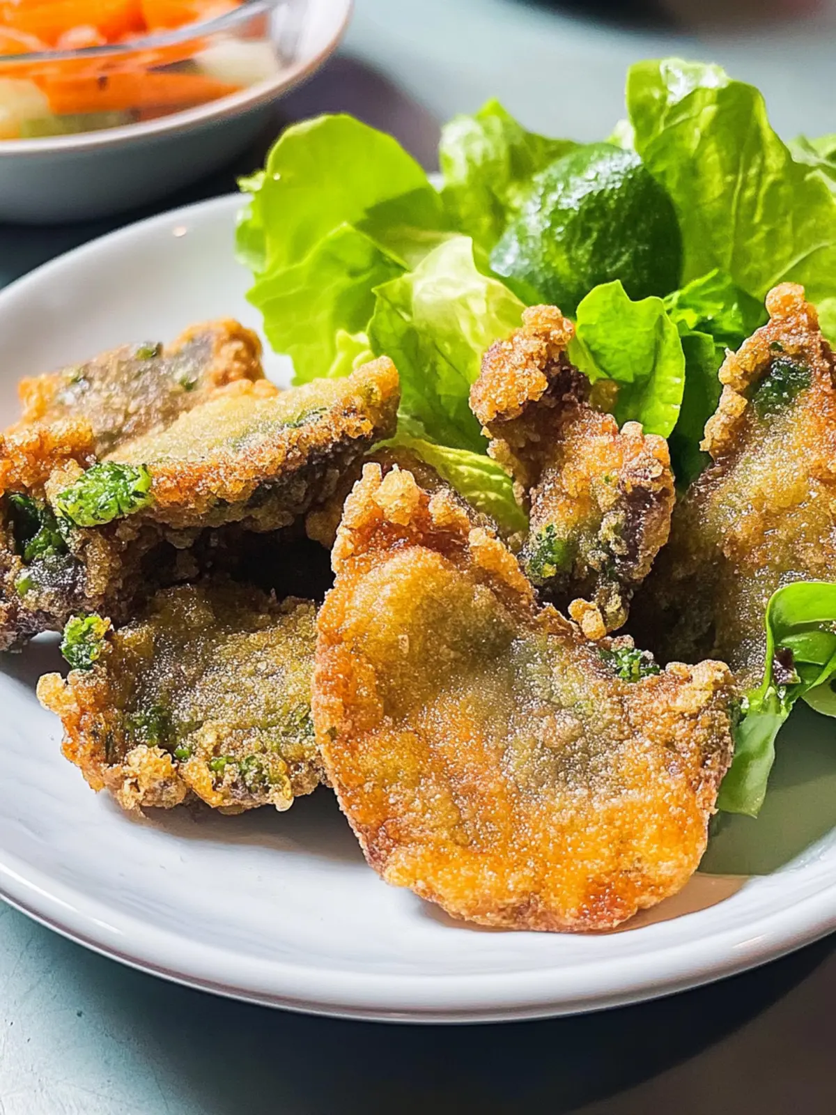 Austernpilz-Schnitzel mit gebratenem Kopfsalat