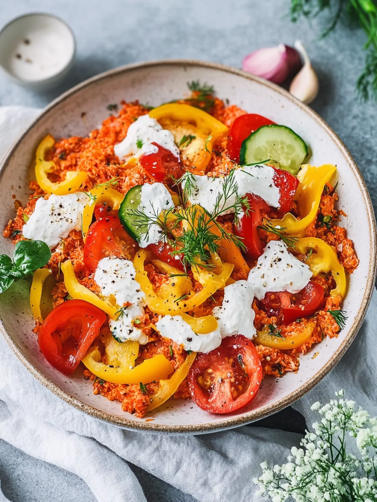 Vegetarische Paprika-Reispfanne