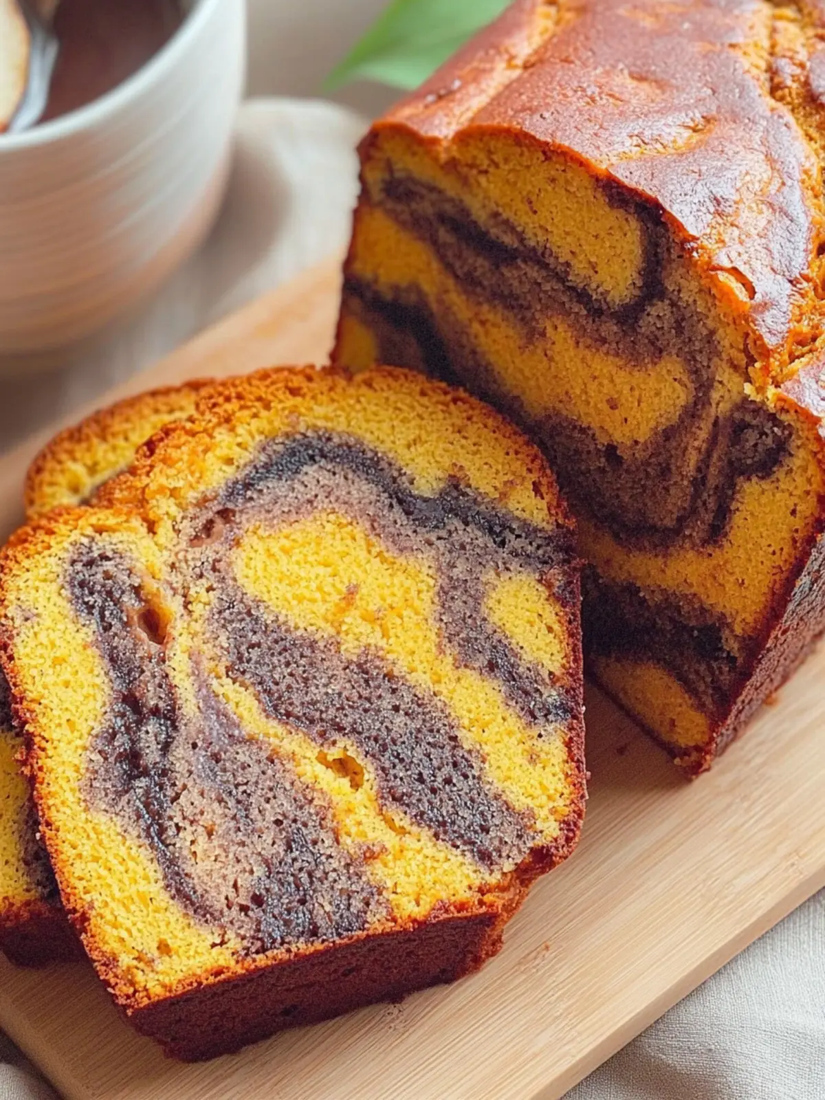 Einfache Kürbis Marmor Kuchen