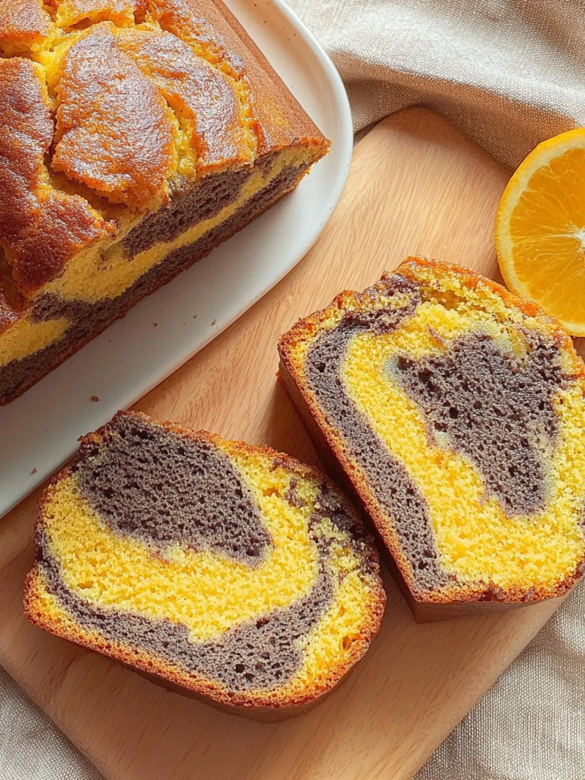 Einfache Kürbis Marmor Kuchen