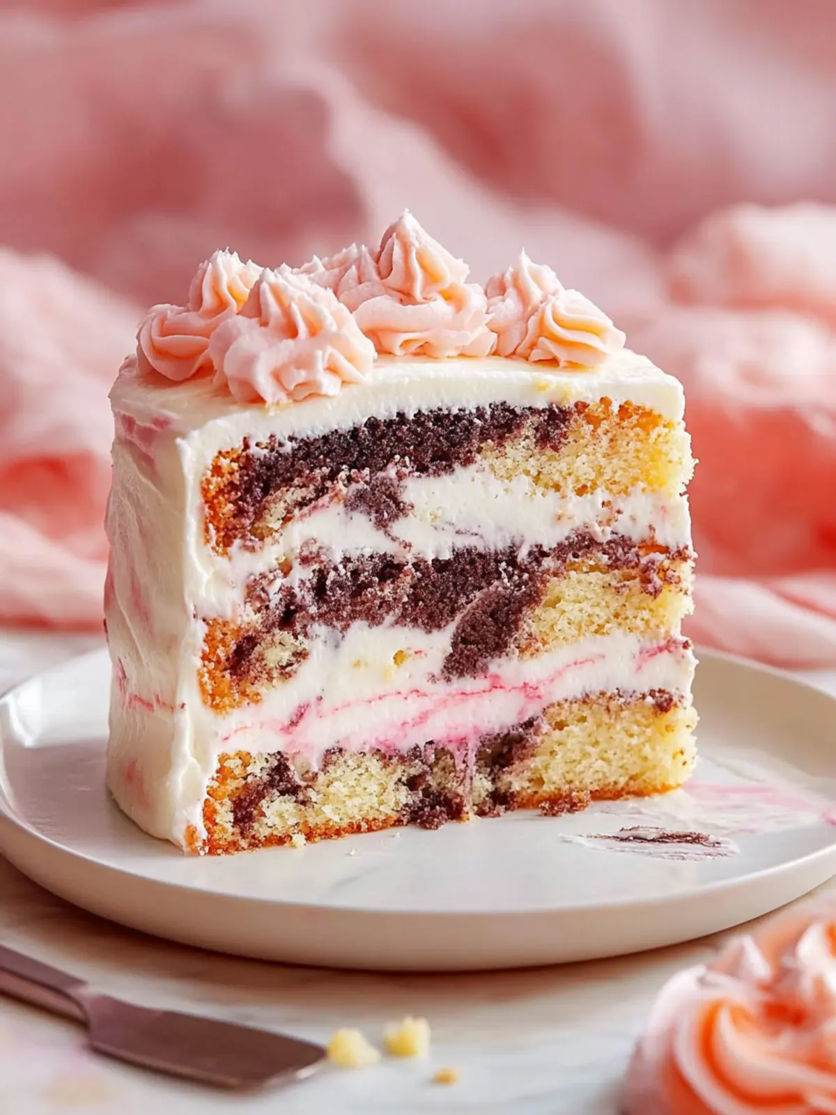 Juicy marble layer cake: The secret of airy perfection