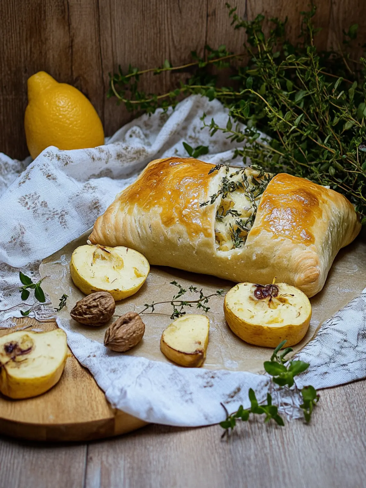 Veganer Weihnachtsbraten im Blätterteig