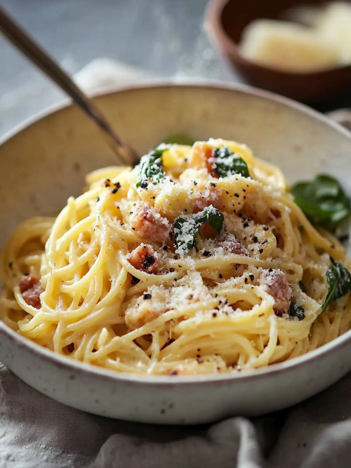 Vegetarische Halloumi Carbonara – Cremiger Pasta-Hochgenuss